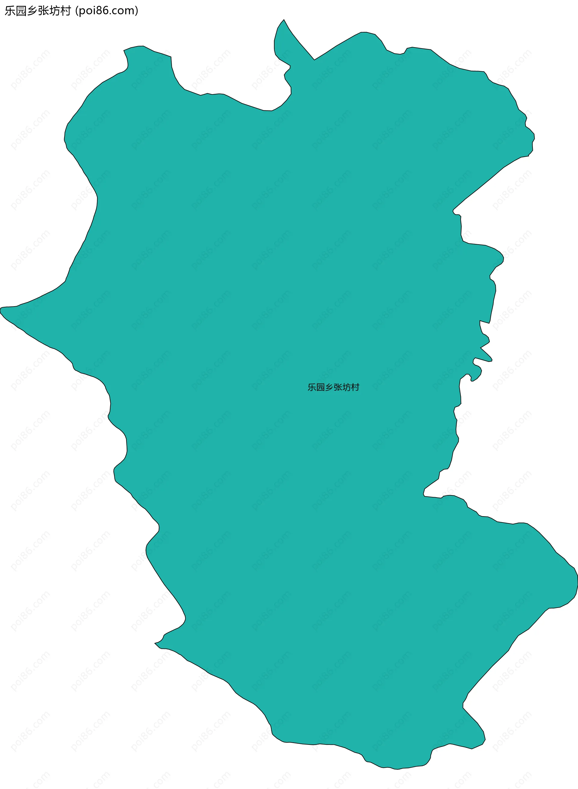 乐园乡张坊村边界地图