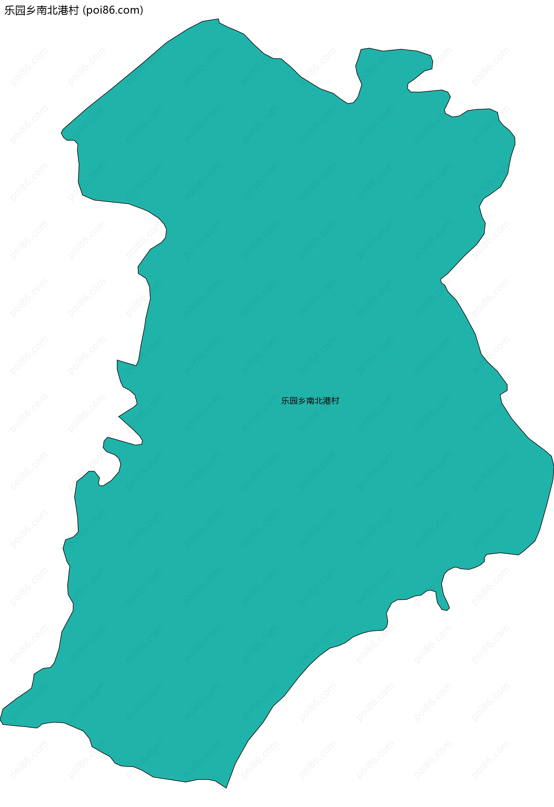 乐园乡南北港村边界地图