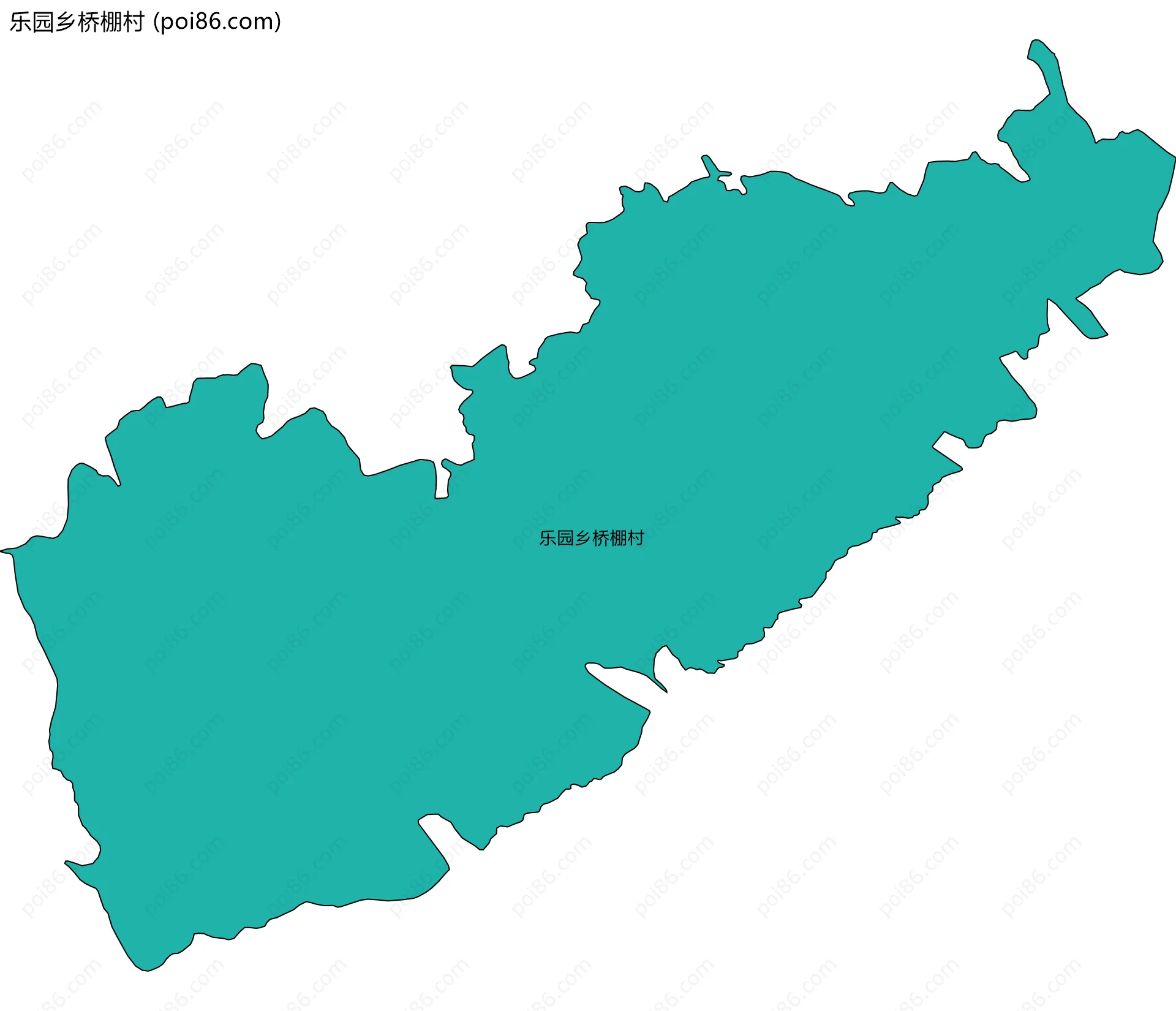 乐园乡桥棚村边界地图