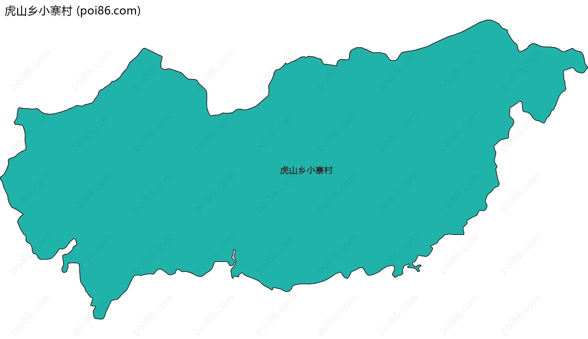 虎山乡小寨村边界地图