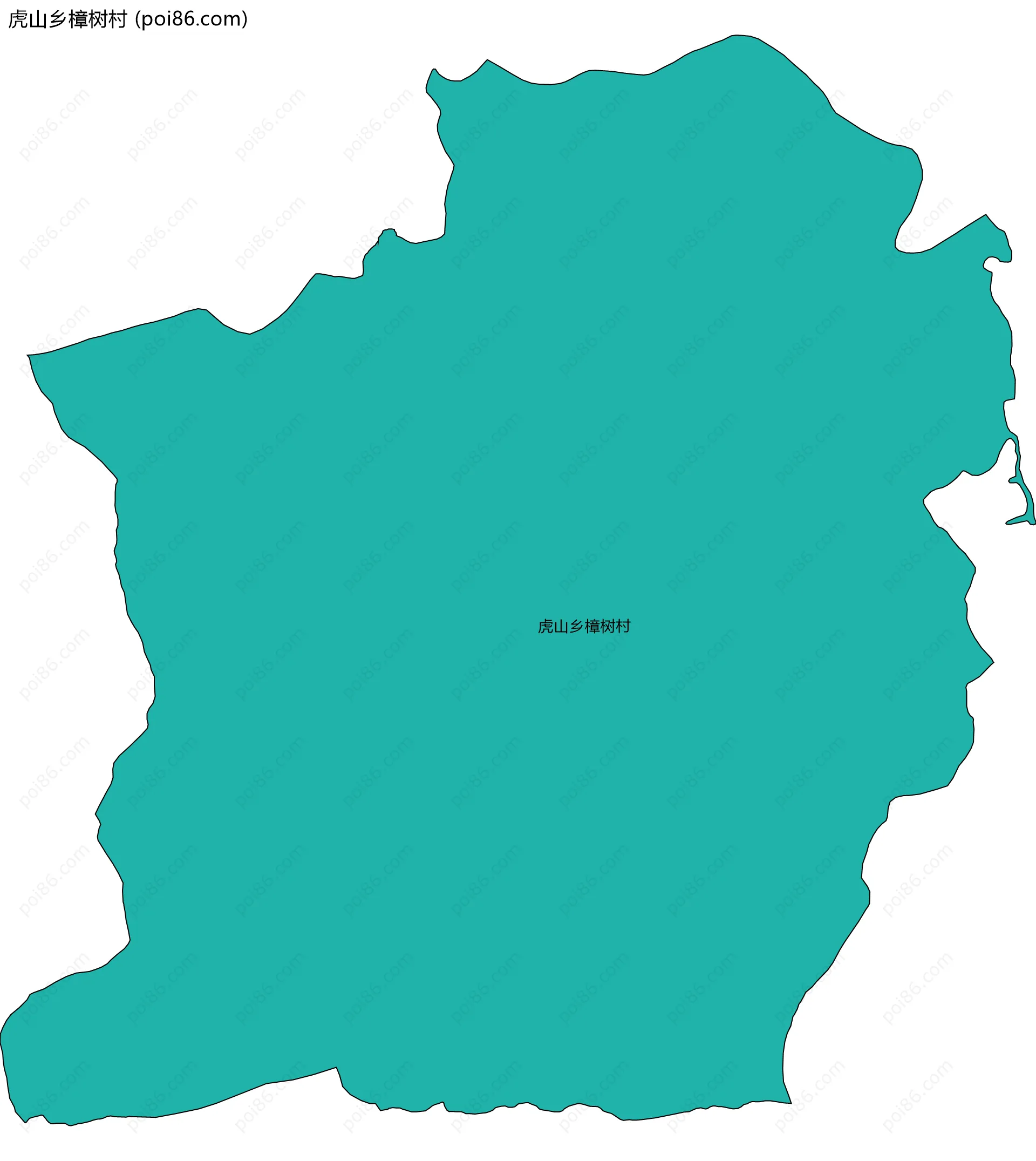 虎山乡樟树村边界地图