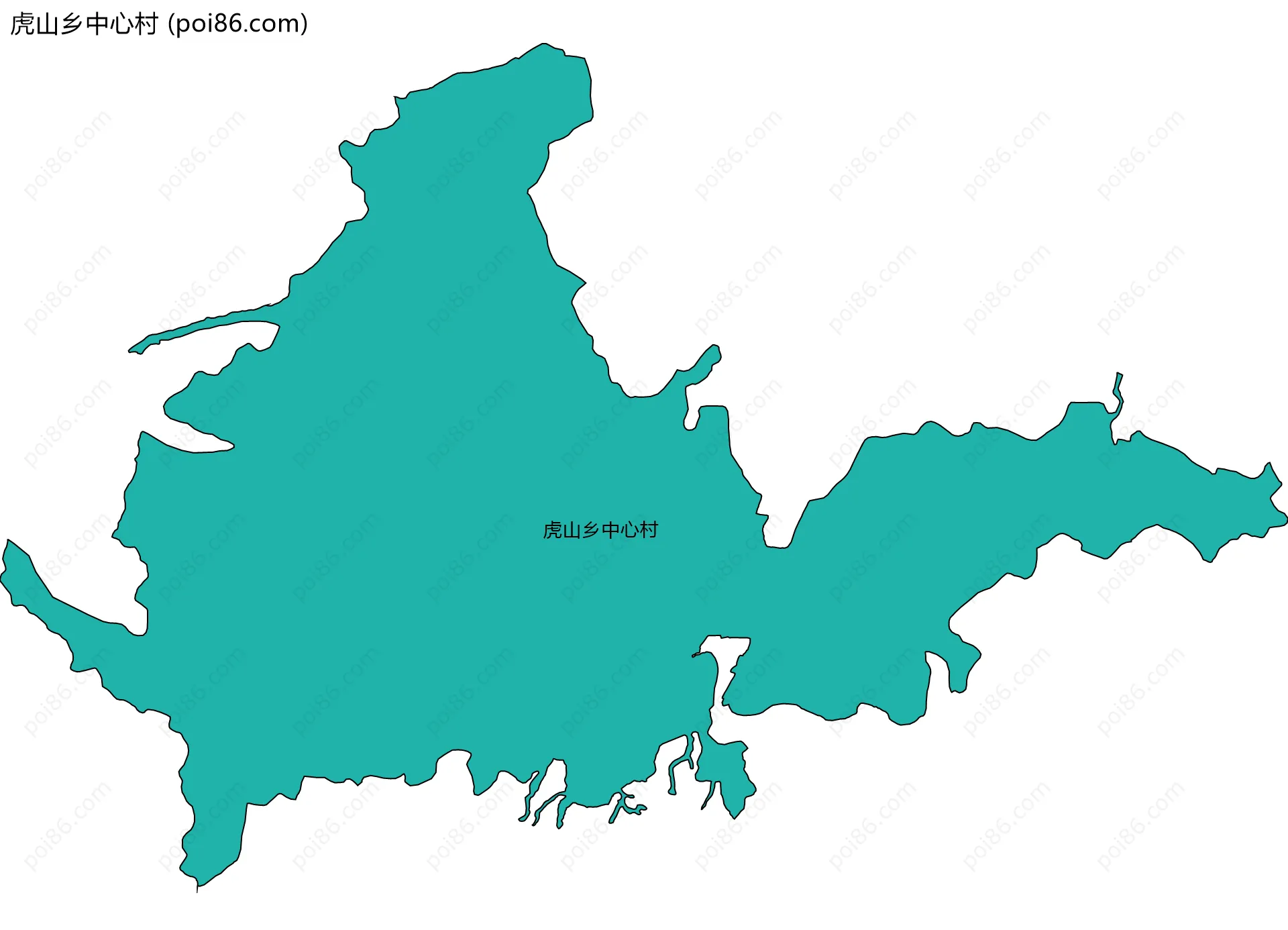 虎山乡中心村边界地图