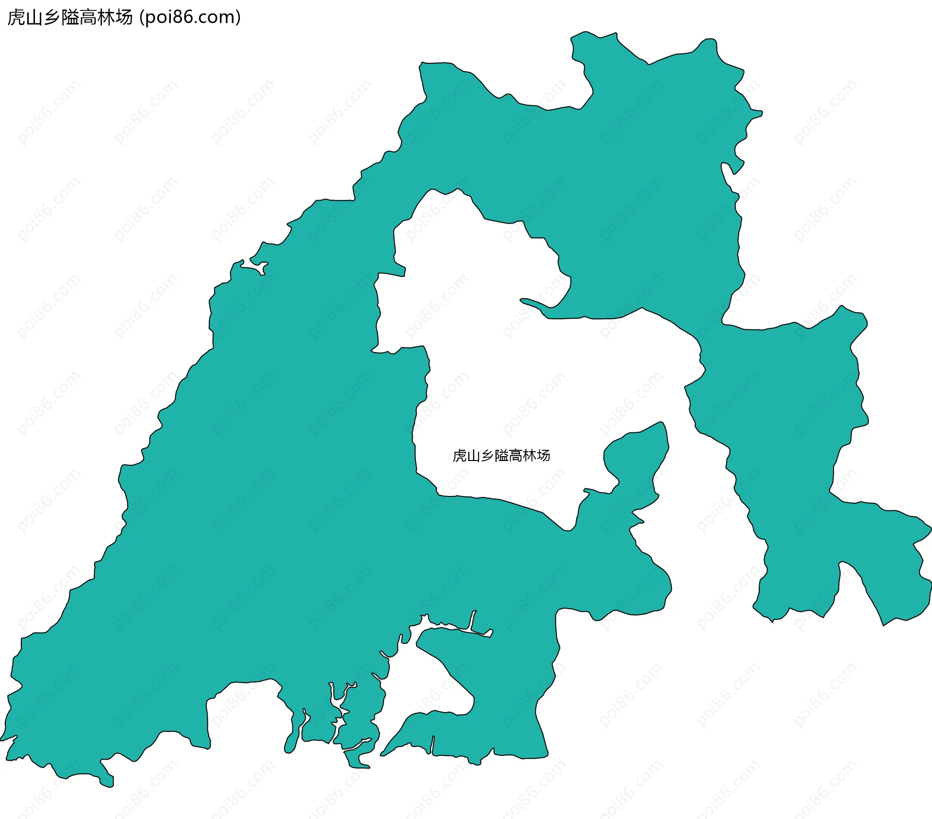 虎山乡隘高林场边界地图