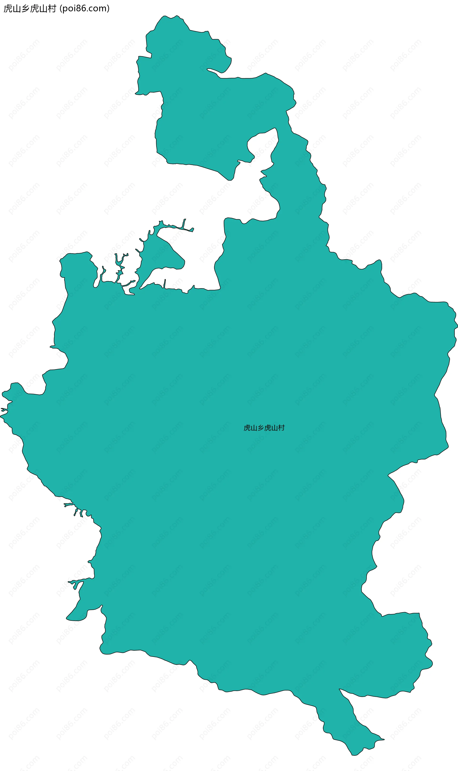 虎山乡虎山村边界地图