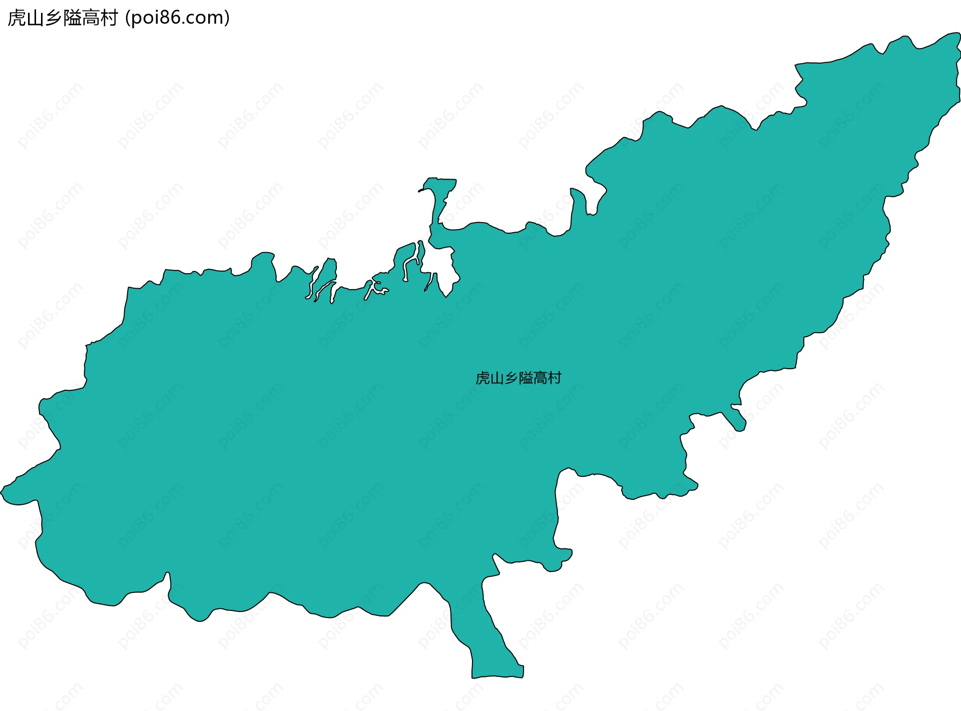 虎山乡隘高村边界地图