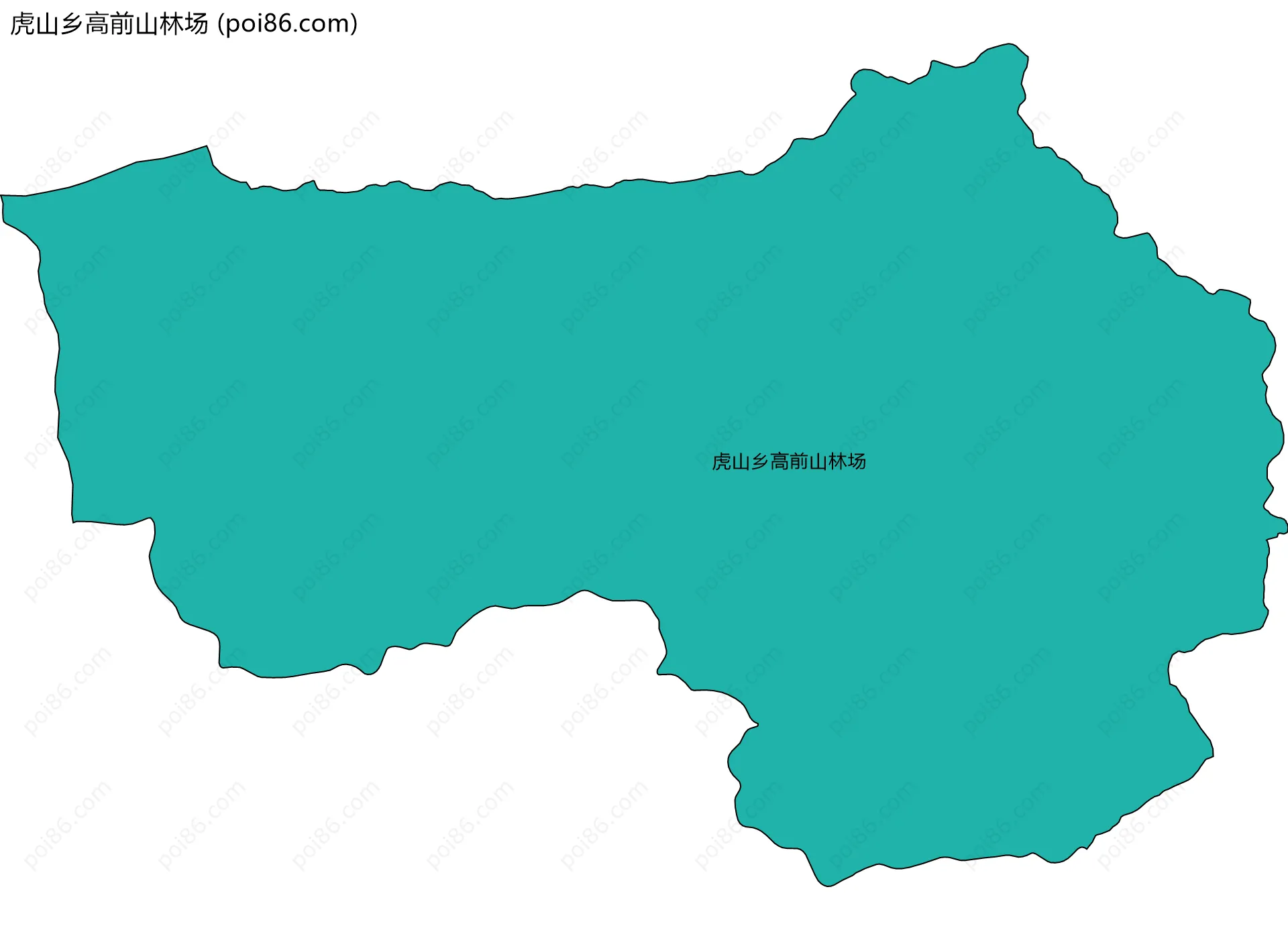 虎山乡高前山林场边界地图