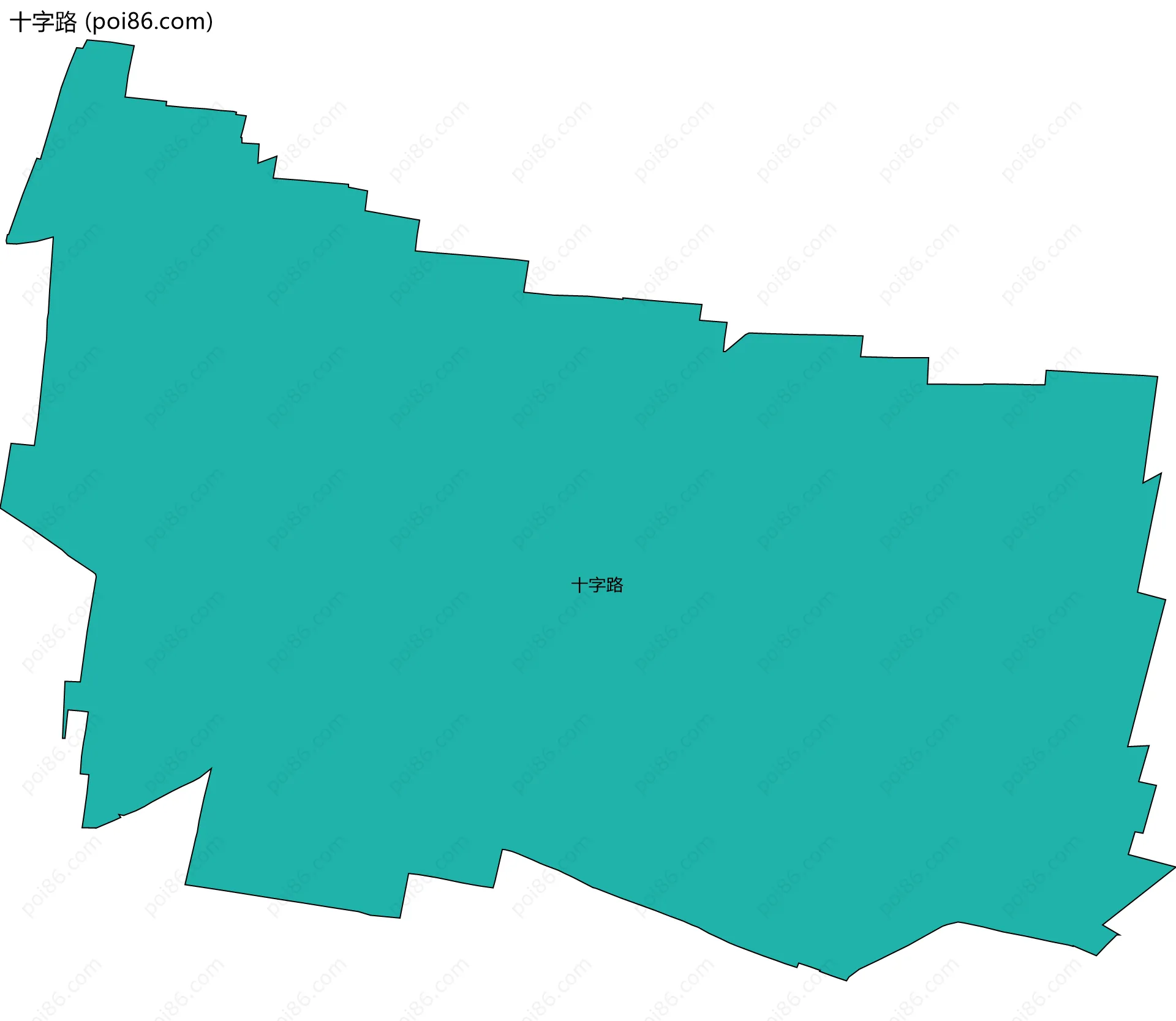 十字路边界地图