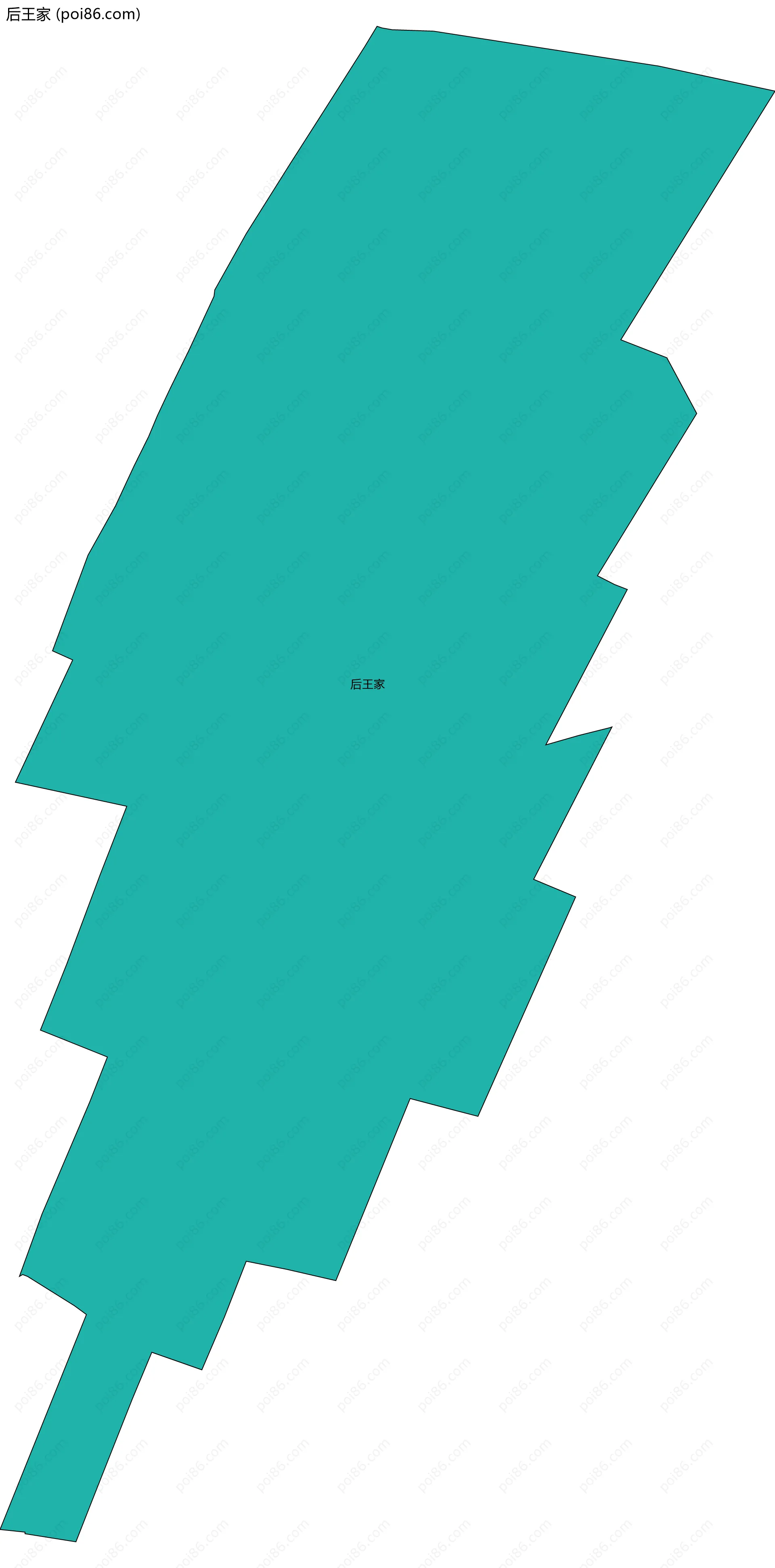 后王家边界地图