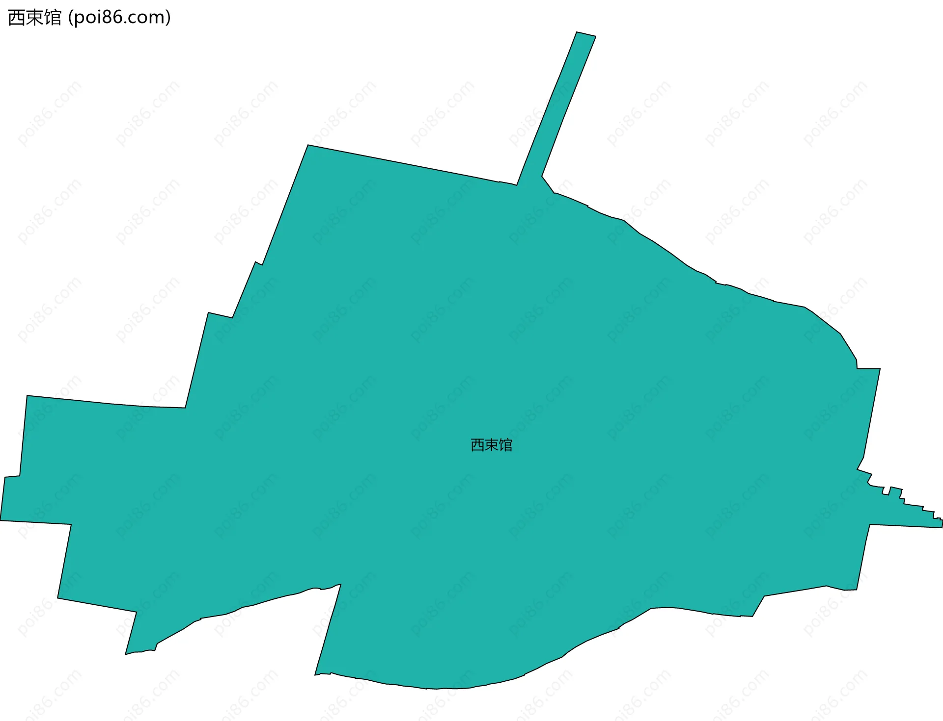 西束馆边界地图