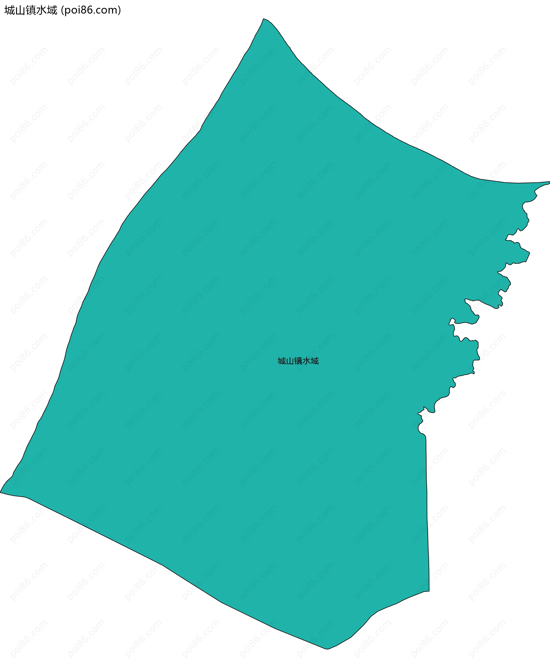 城山镇水域边界地图