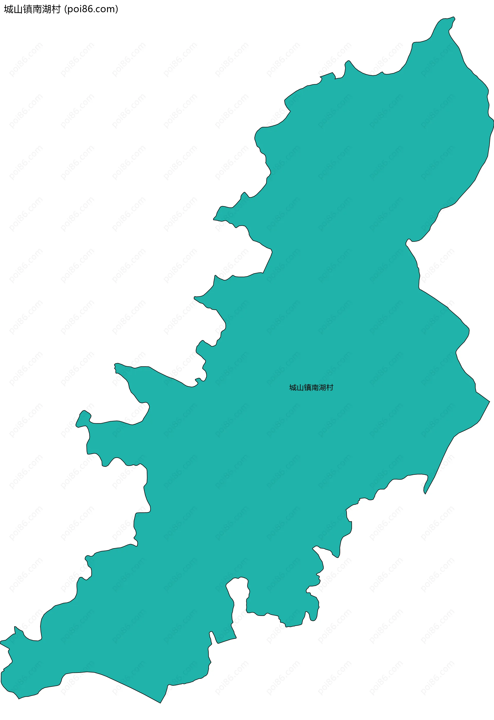 城山镇南湖村边界地图