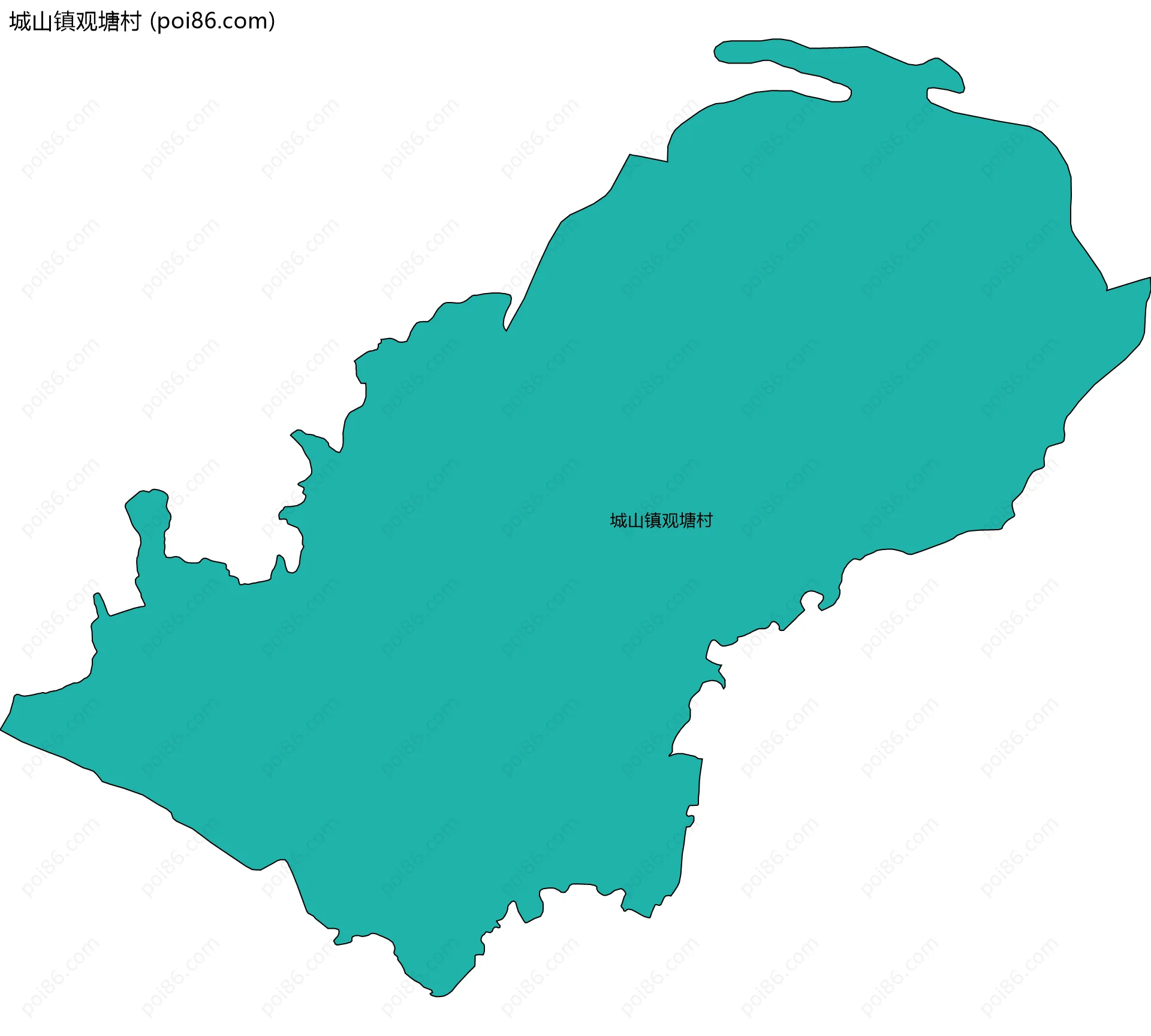 城山镇观塘村边界地图