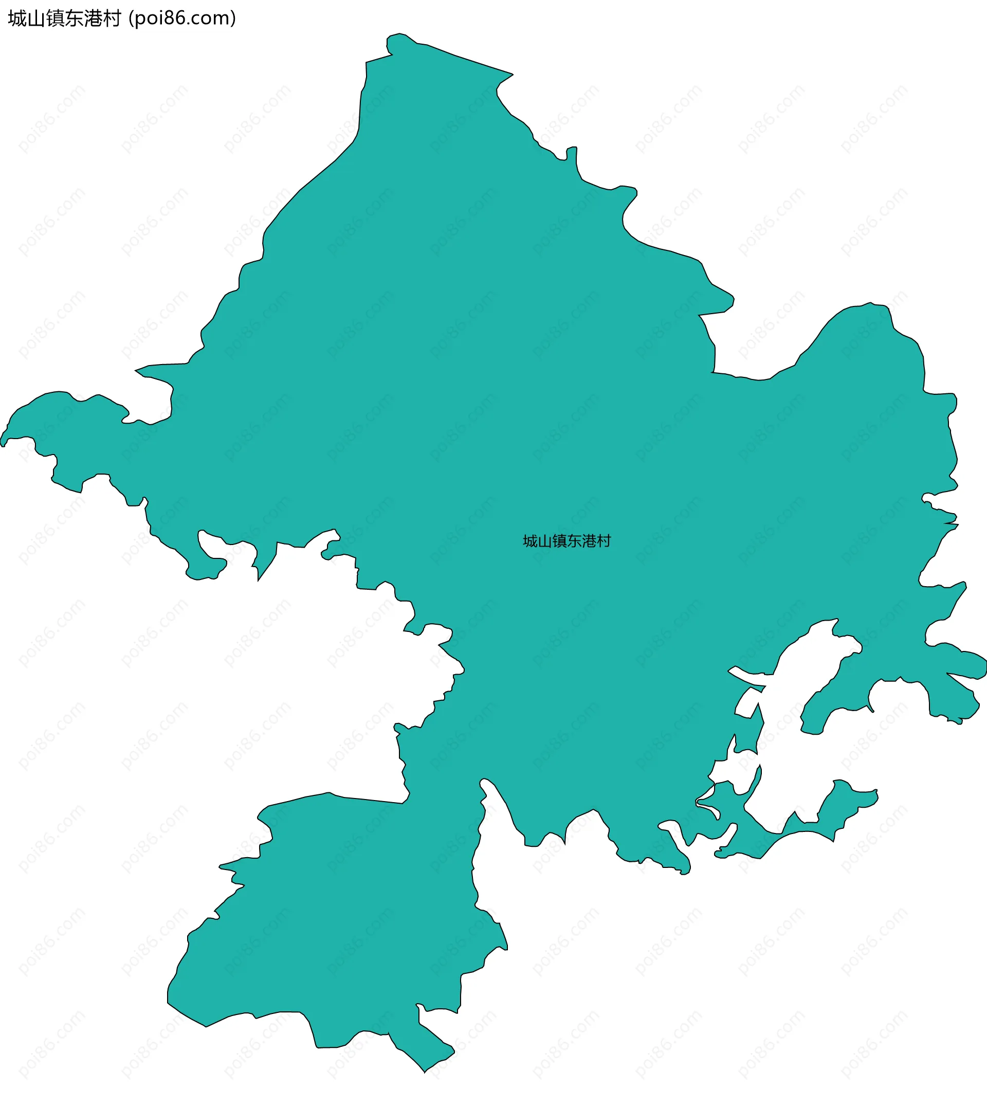 城山镇东港村边界地图