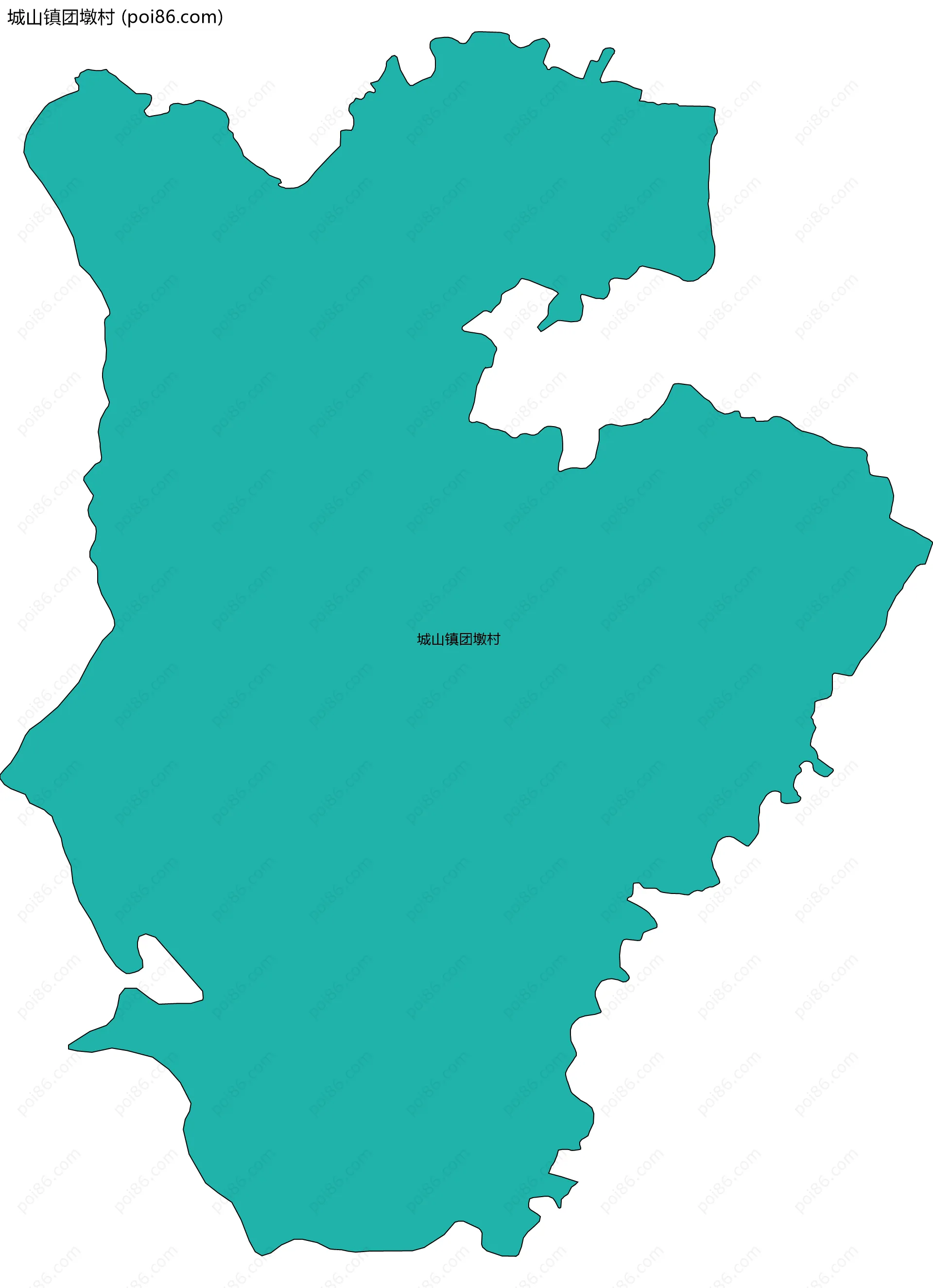 城山镇团墩村边界地图