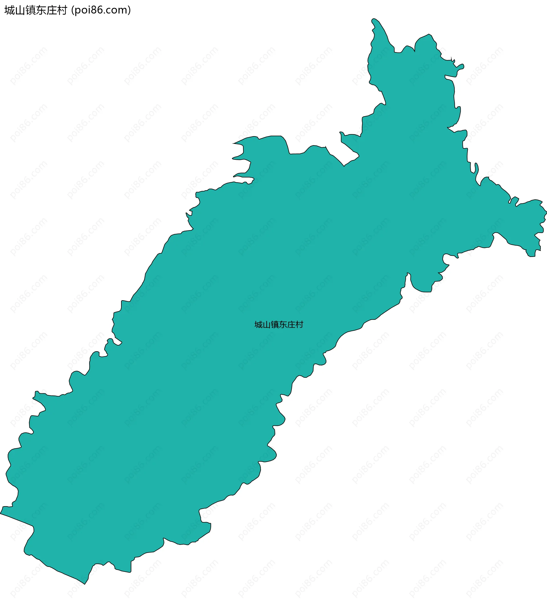 城山镇东庄村边界地图