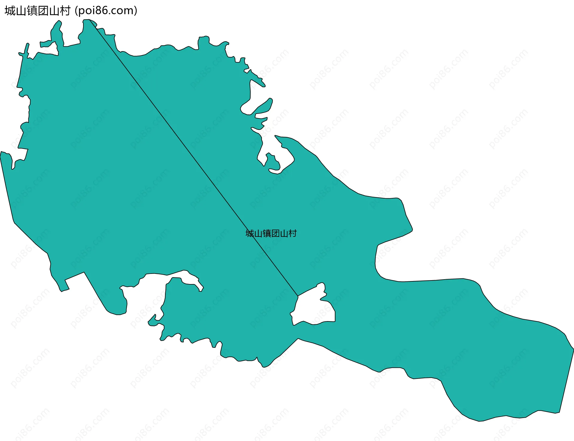 城山镇团山村边界地图