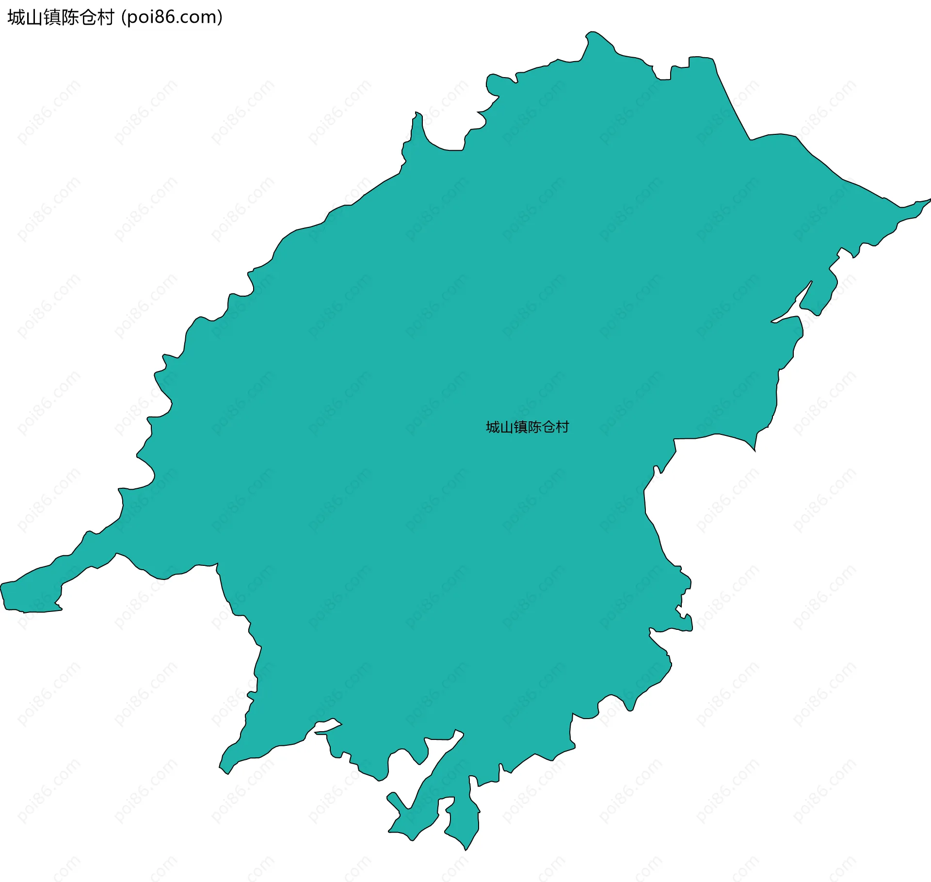 城山镇陈仓村边界地图