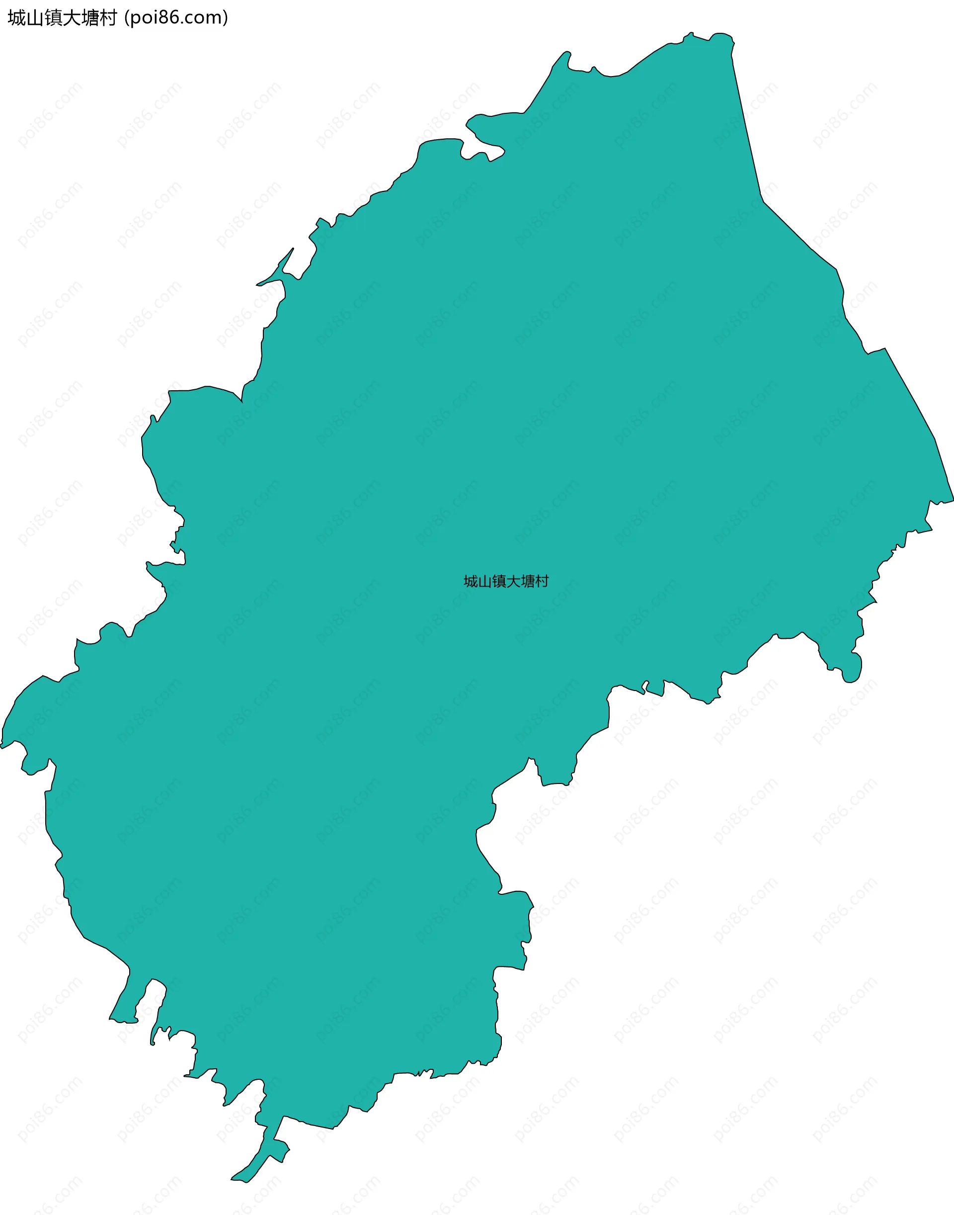 城山镇大塘村边界地图