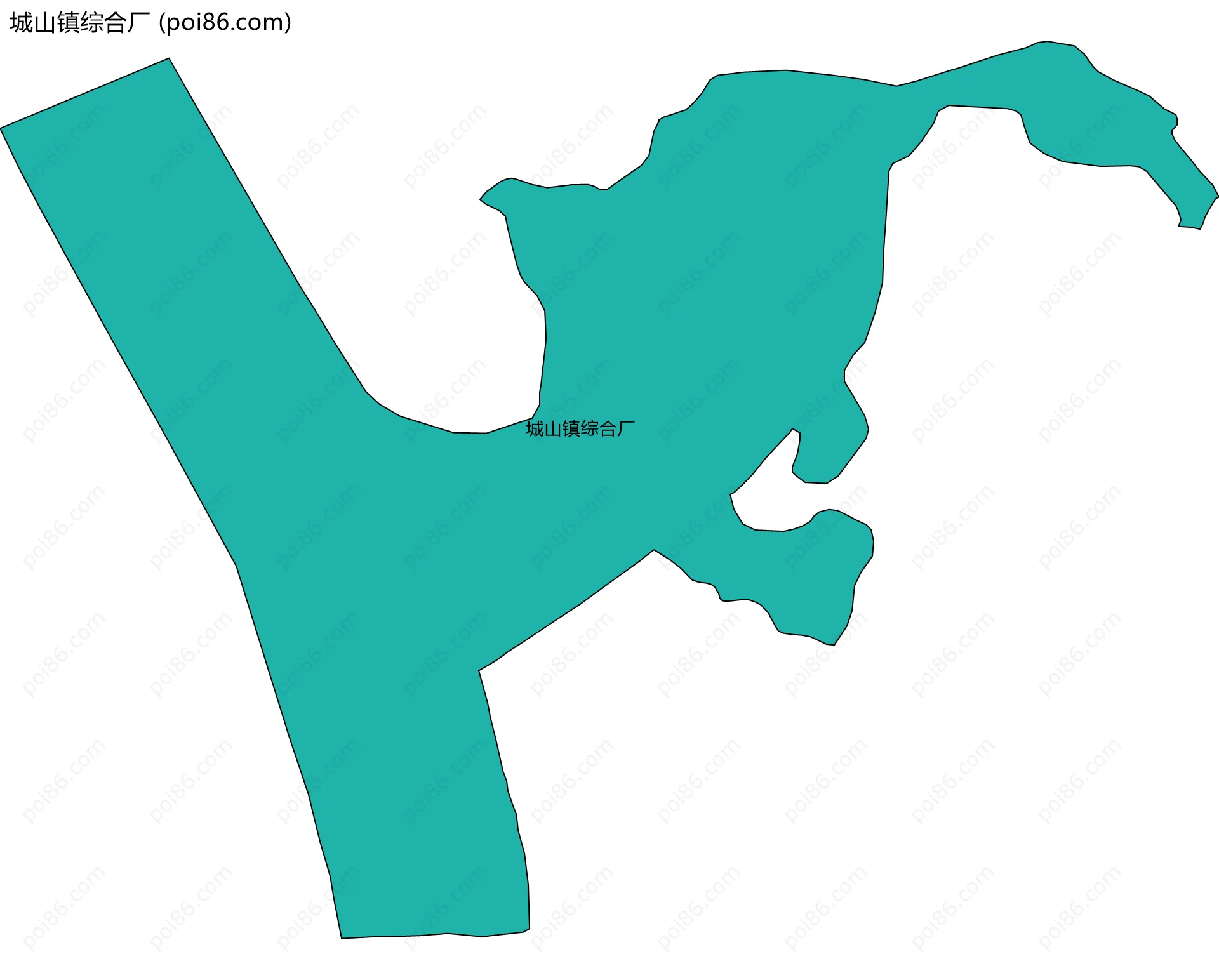 城山镇综合厂边界地图