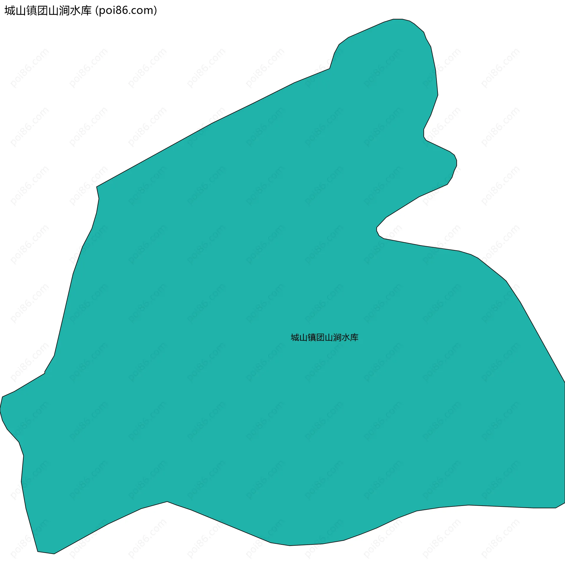 城山镇团山涧水库边界地图