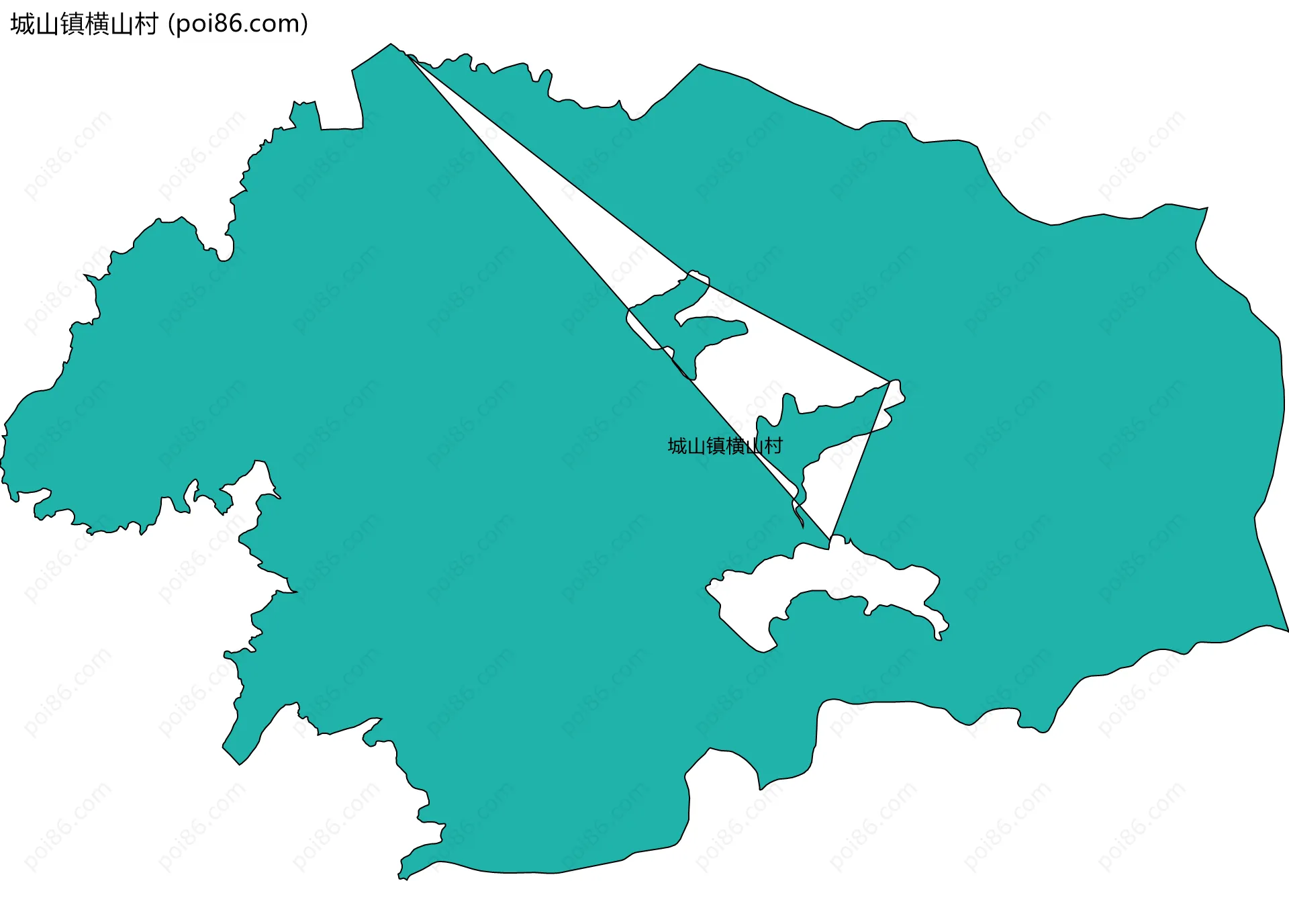 城山镇横山村边界地图