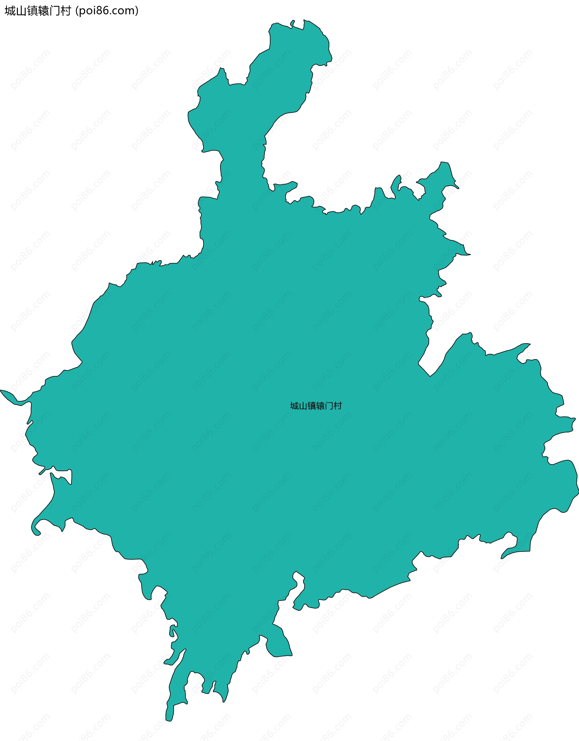 城山镇辕门村边界地图