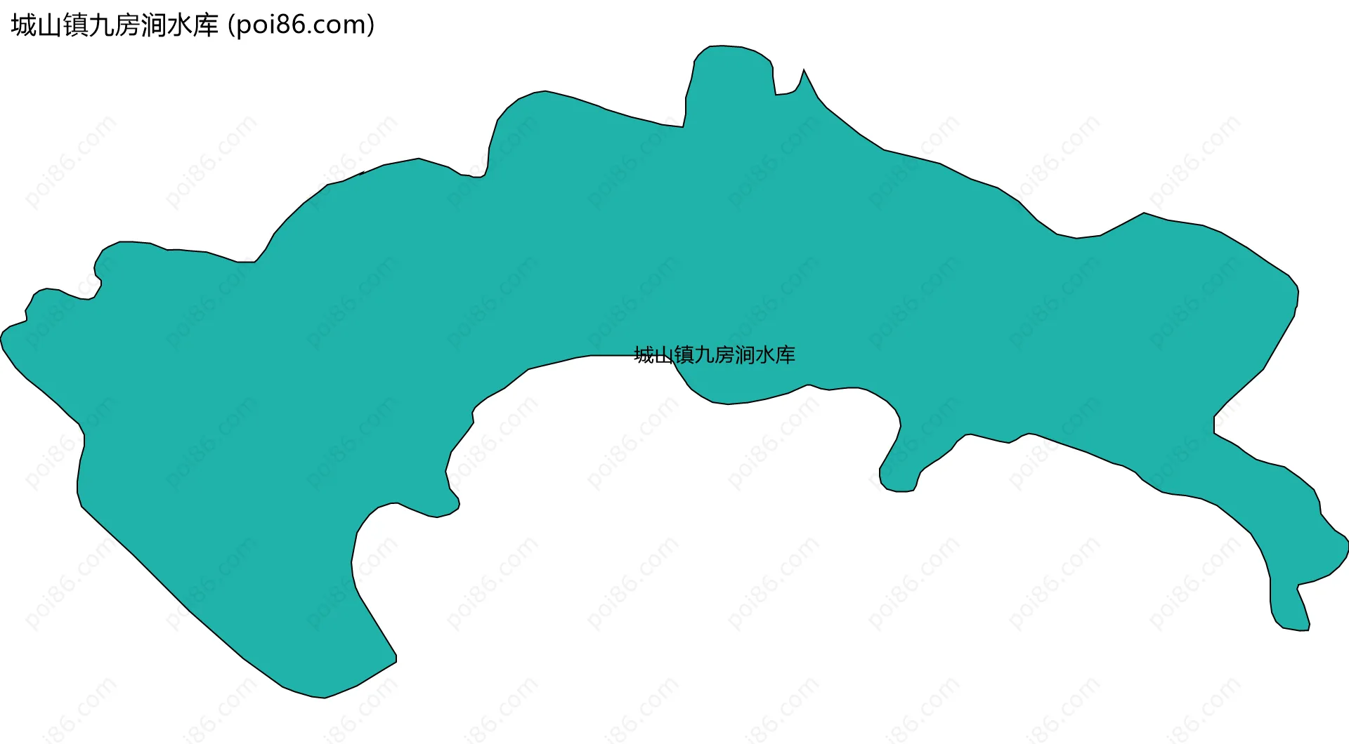 城山镇九房涧水库边界地图