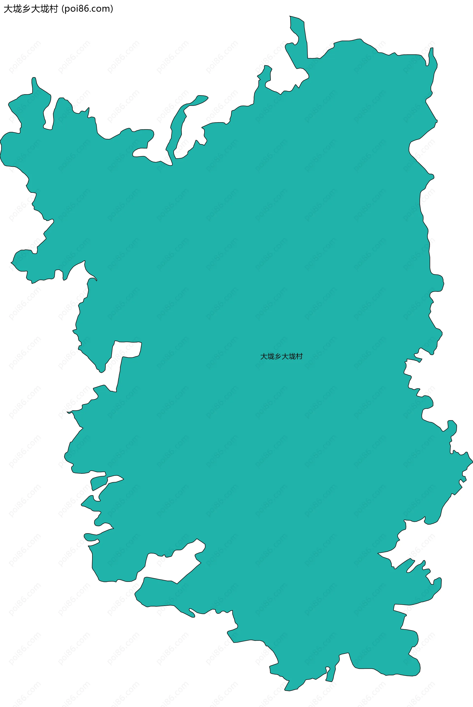 大垅乡大垅村边界地图