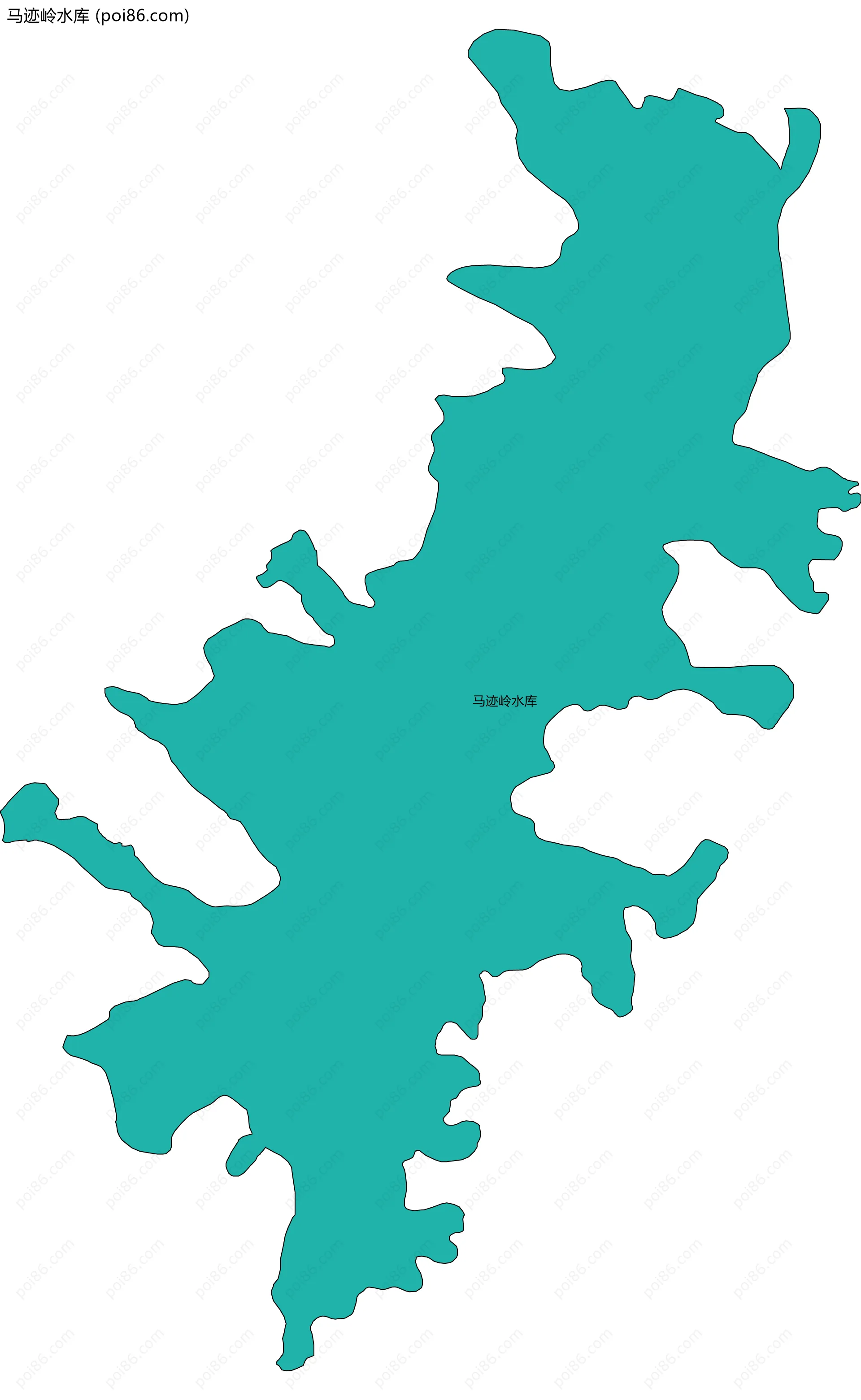 马迹岭水库边界地图