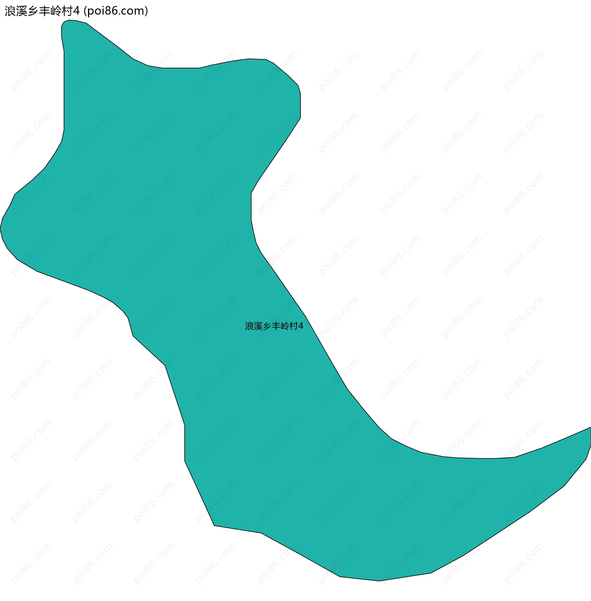 浪溪乡丰岭村4边界地图