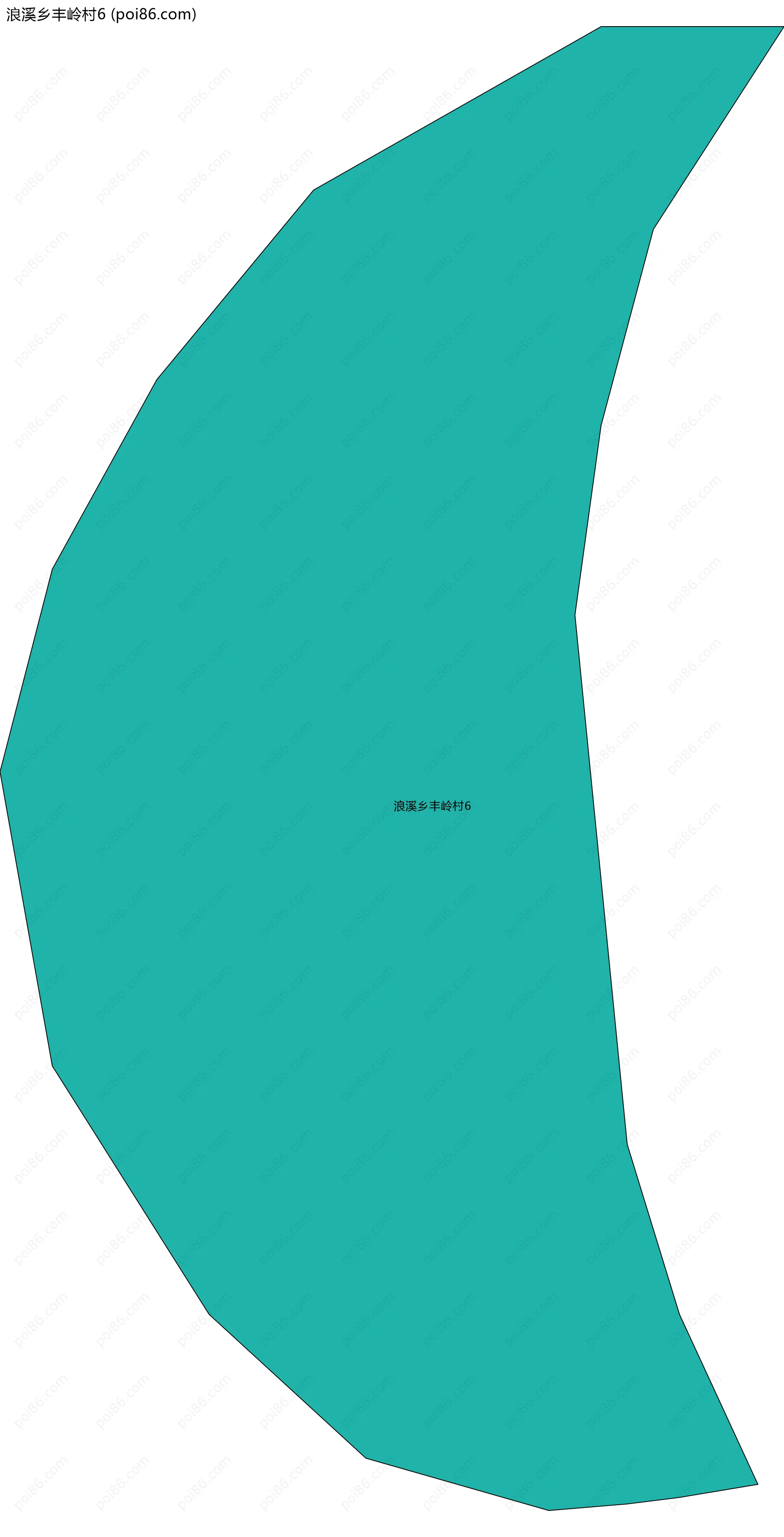 浪溪乡丰岭村6边界地图