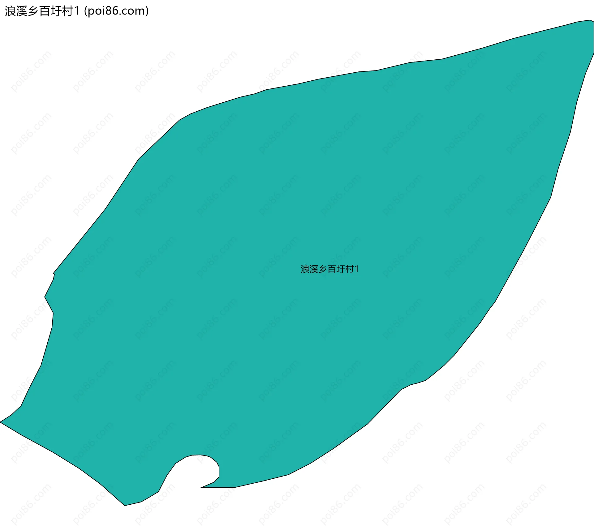 浪溪乡百圩村1边界地图