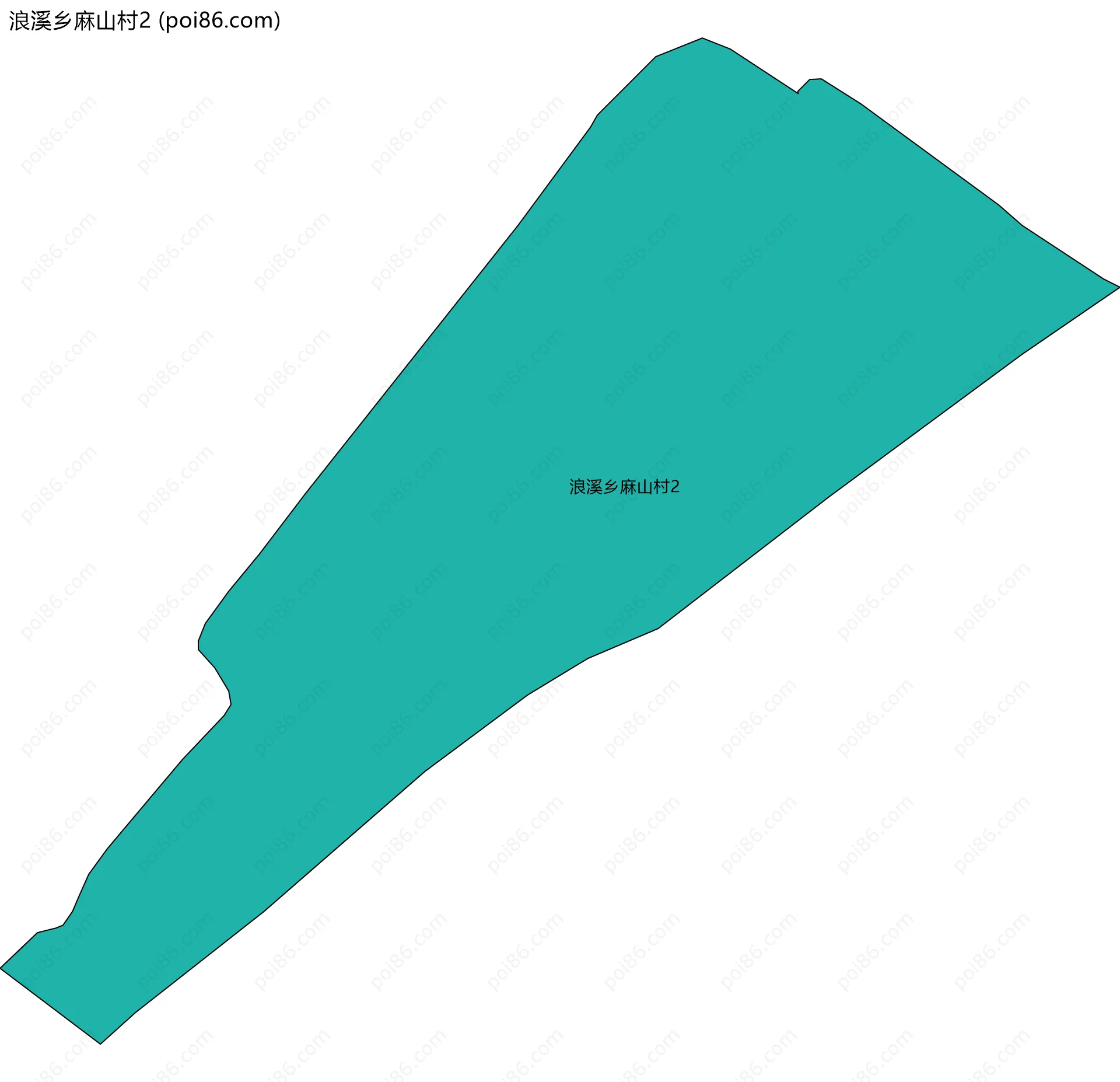 浪溪乡麻山村2边界地图