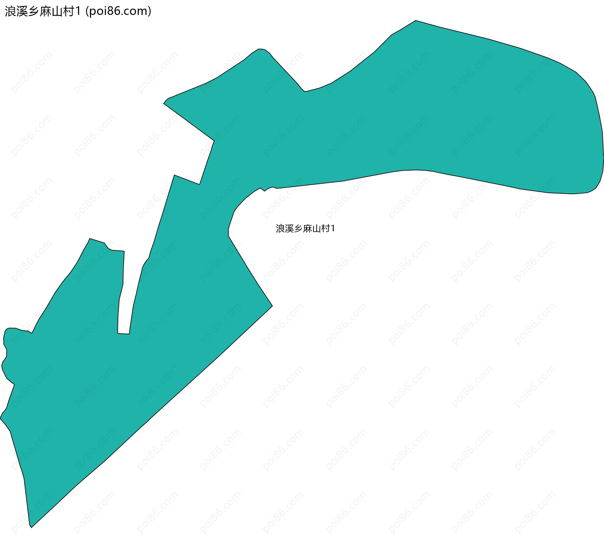 浪溪乡麻山村1边界地图