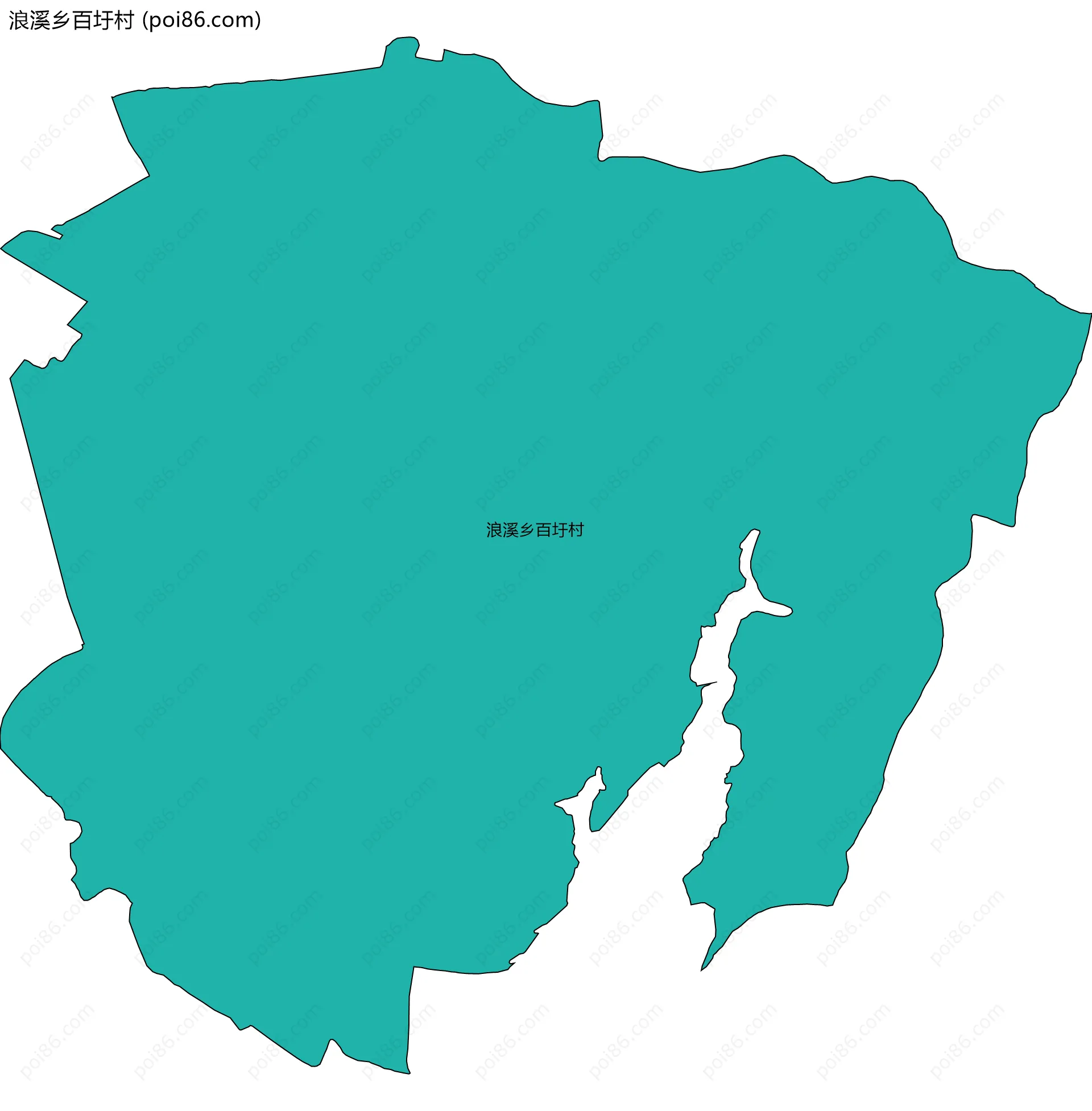 浪溪乡百圩村边界地图