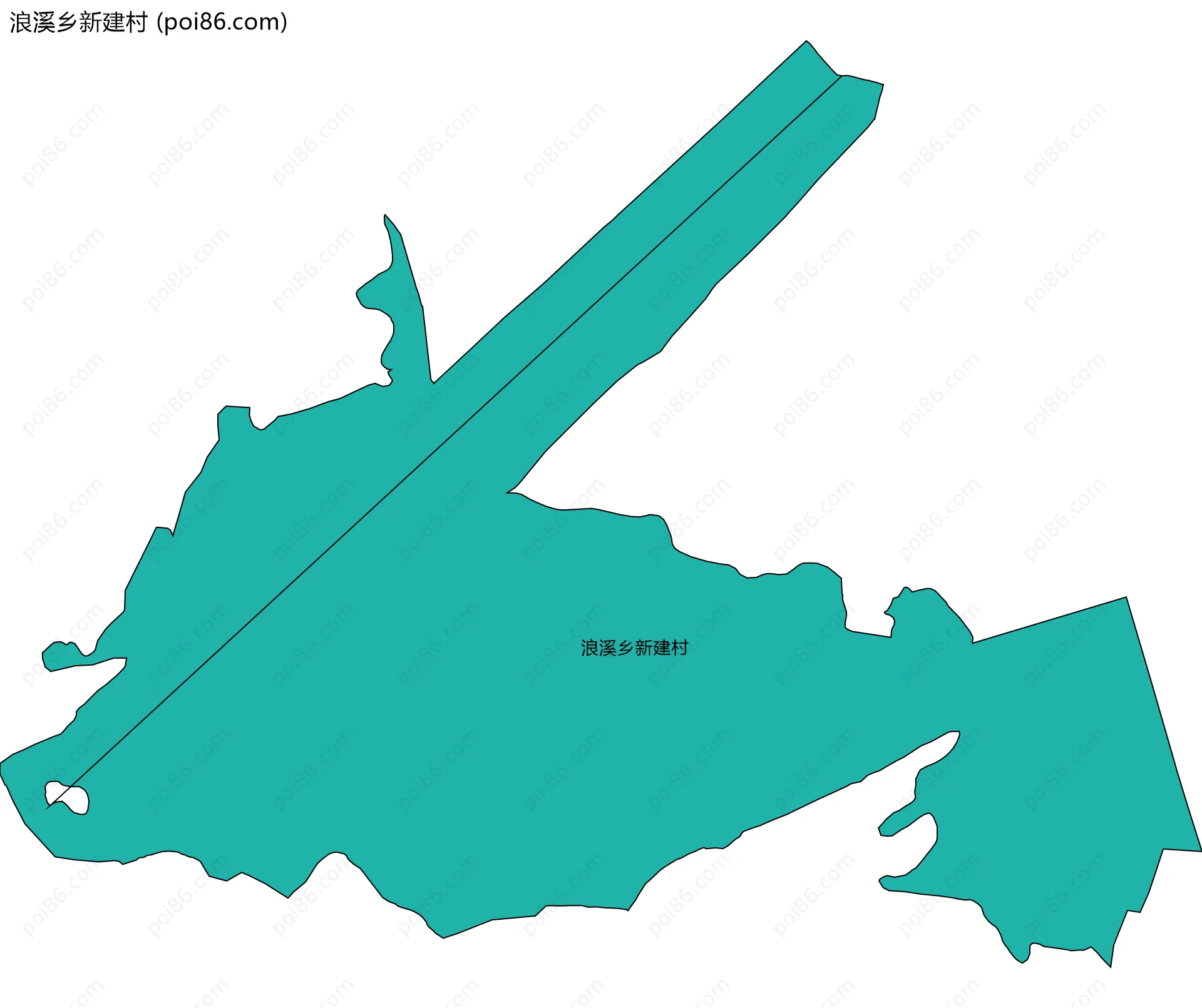 浪溪乡新建村边界地图