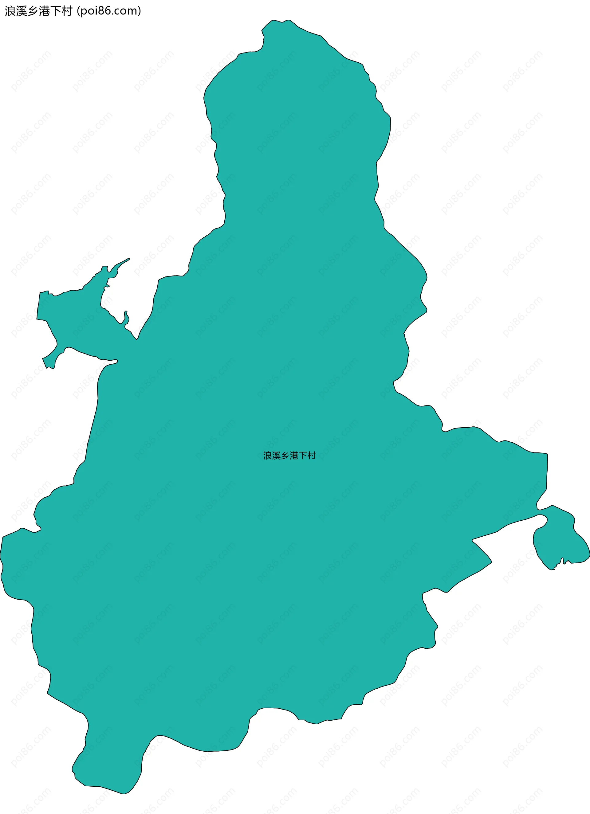 浪溪乡港下村边界地图