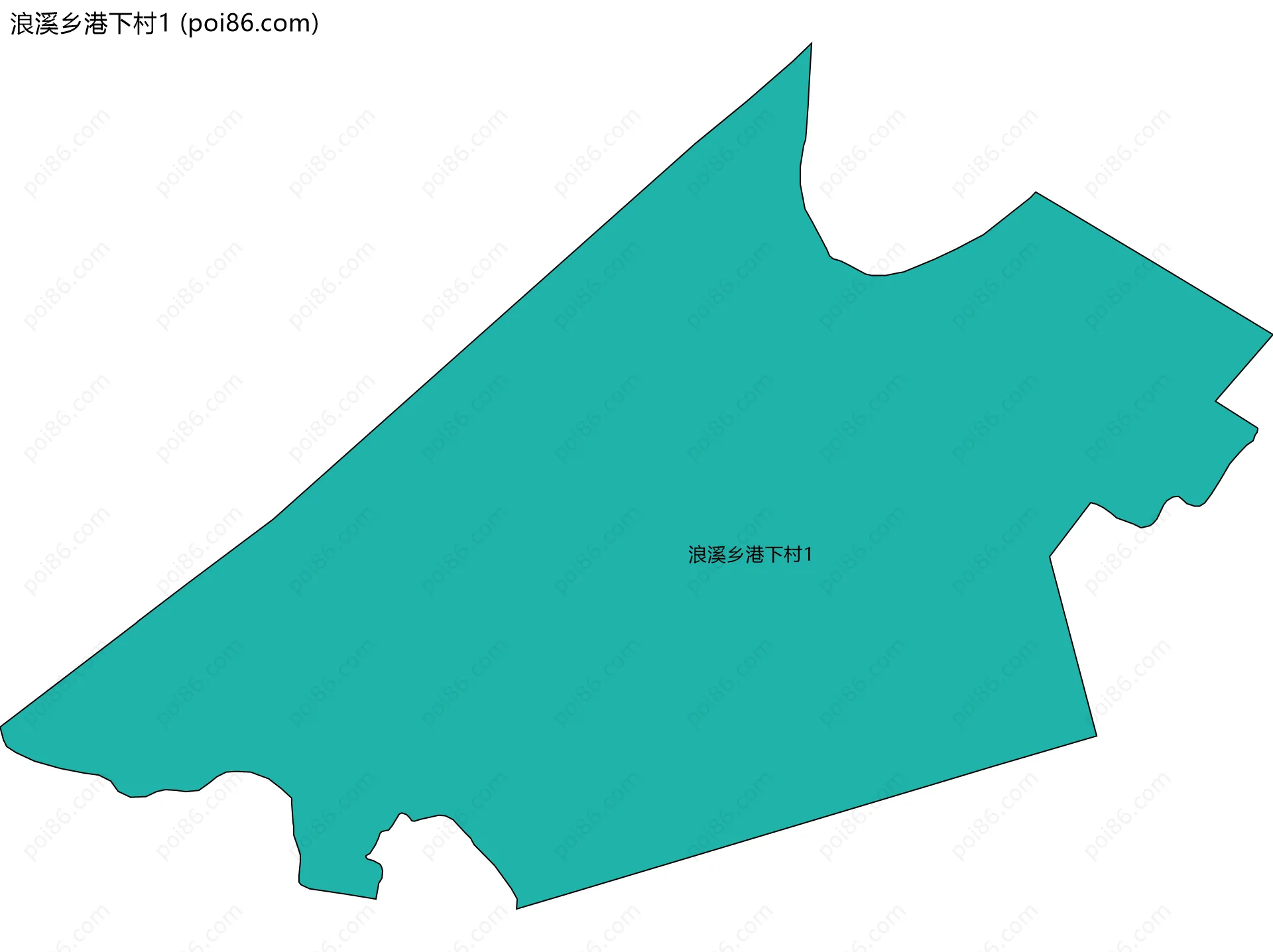浪溪乡港下村1边界地图