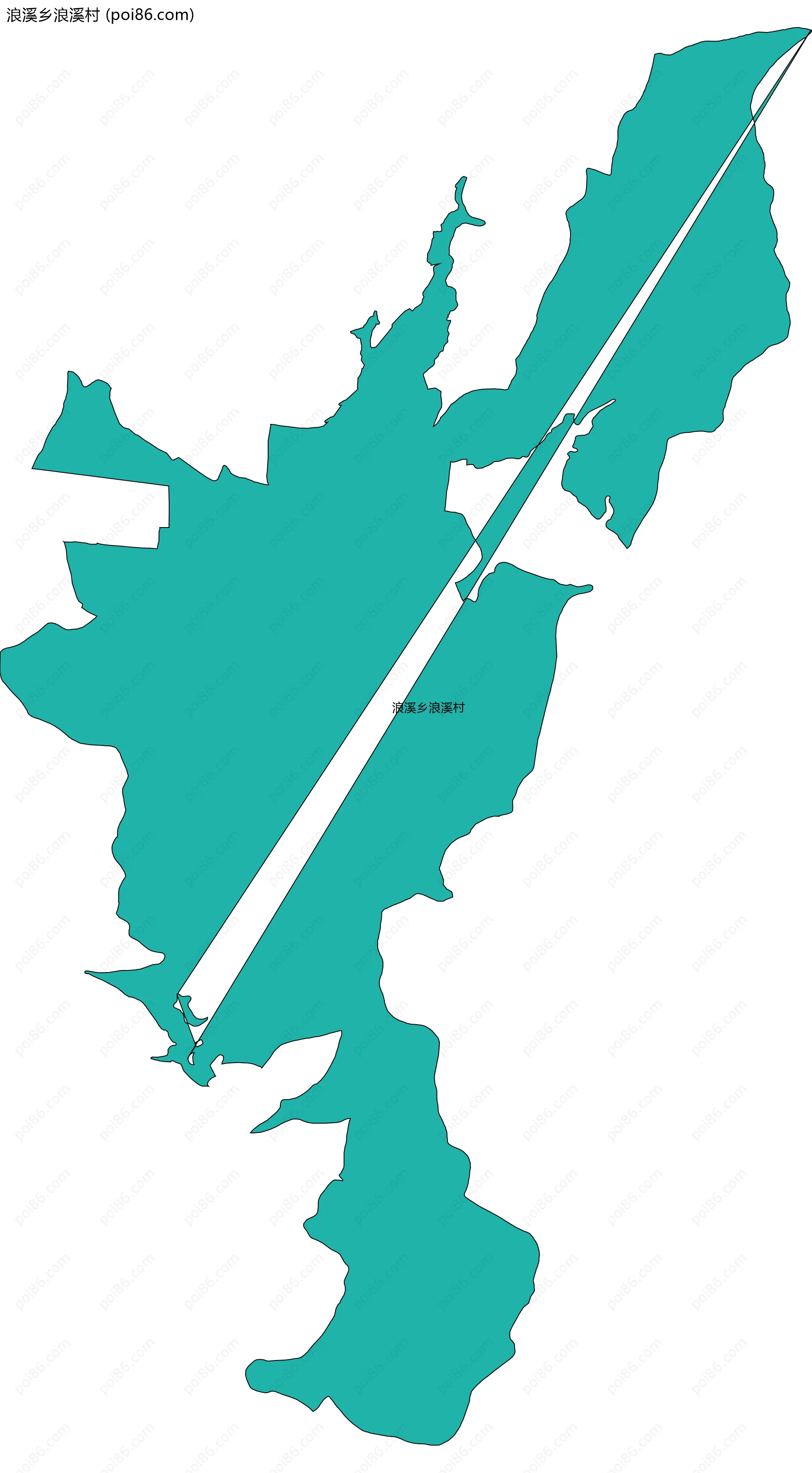 浪溪乡浪溪村边界地图