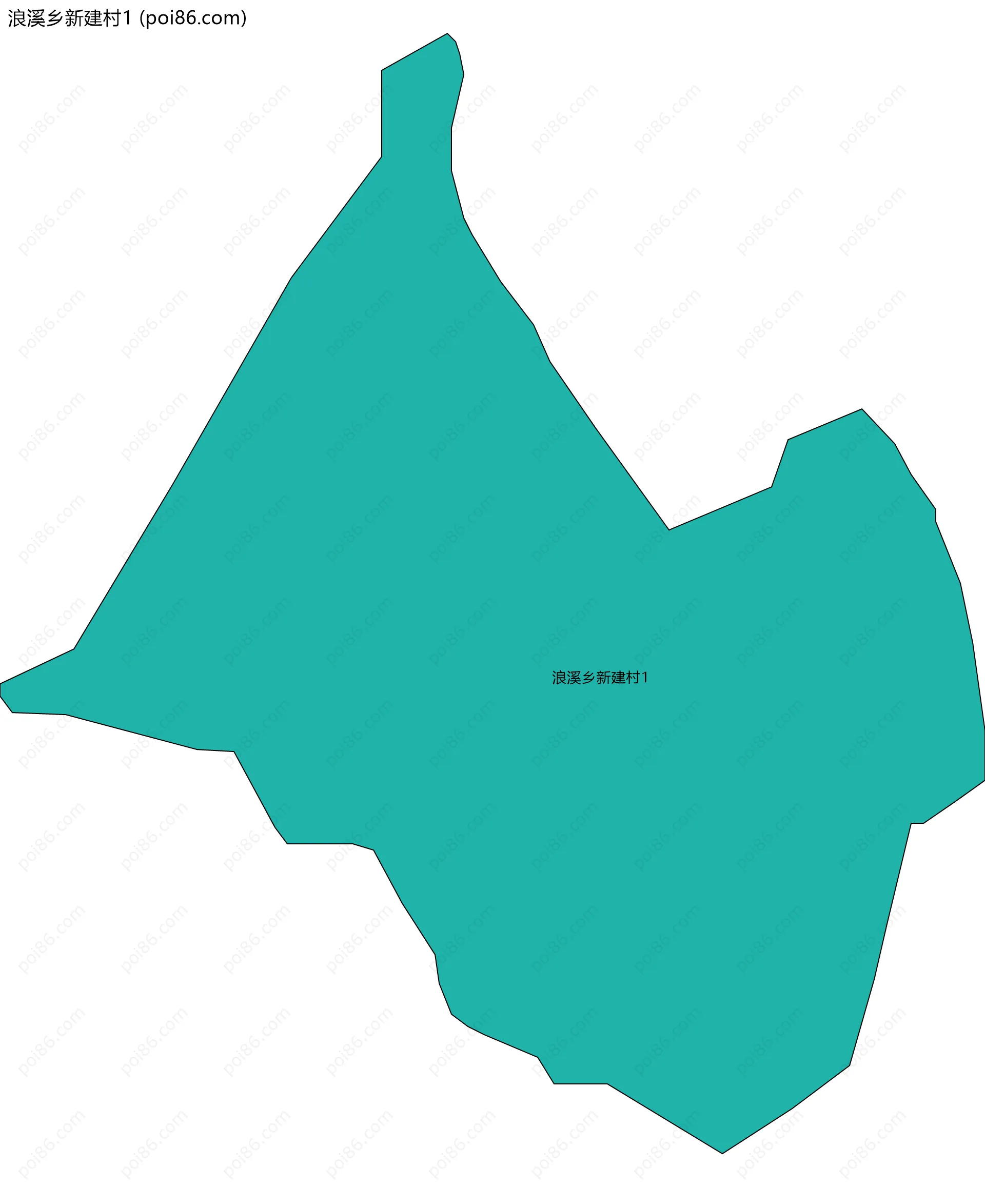 浪溪乡新建村1边界地图