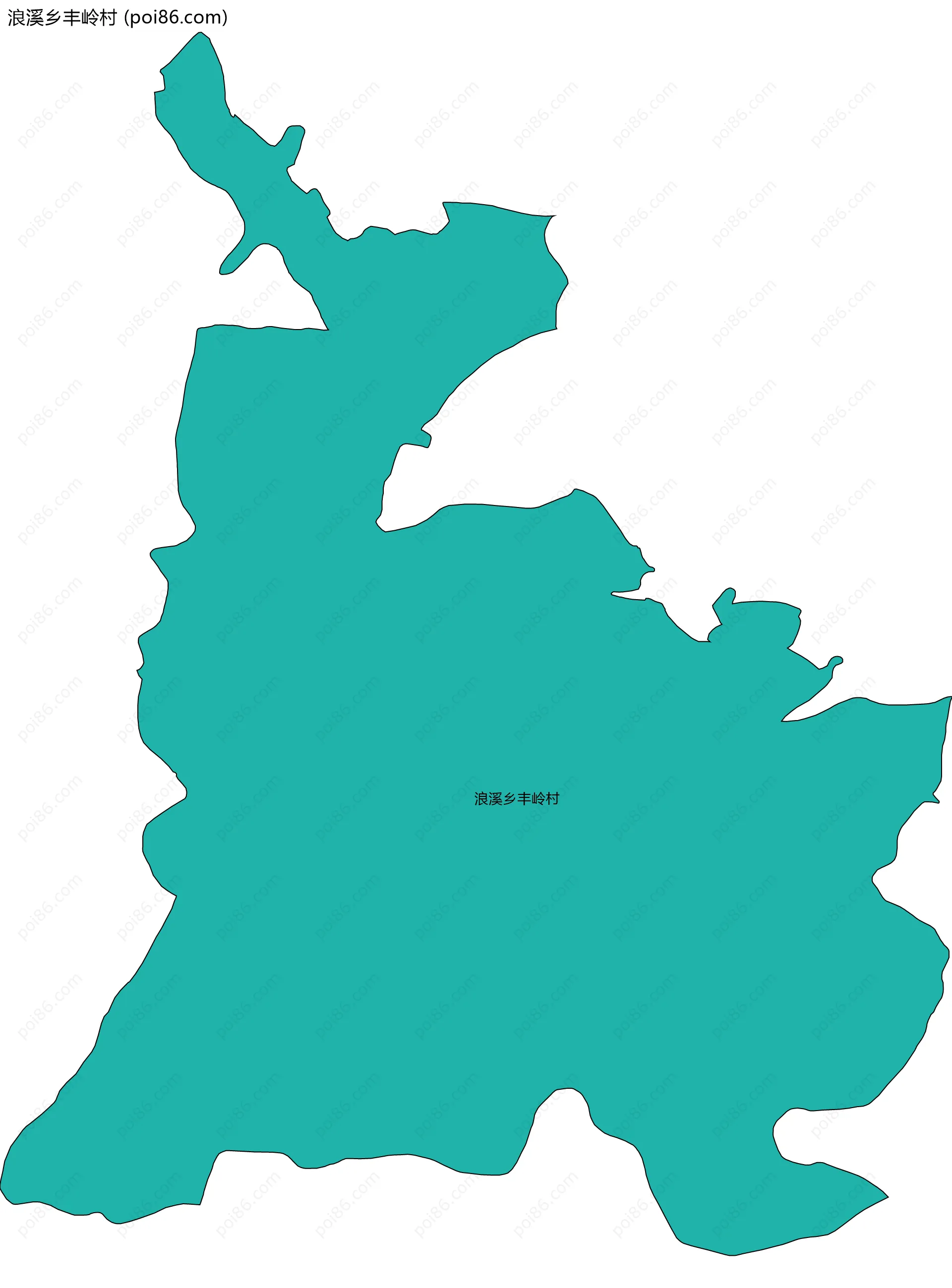 浪溪乡丰岭村边界地图