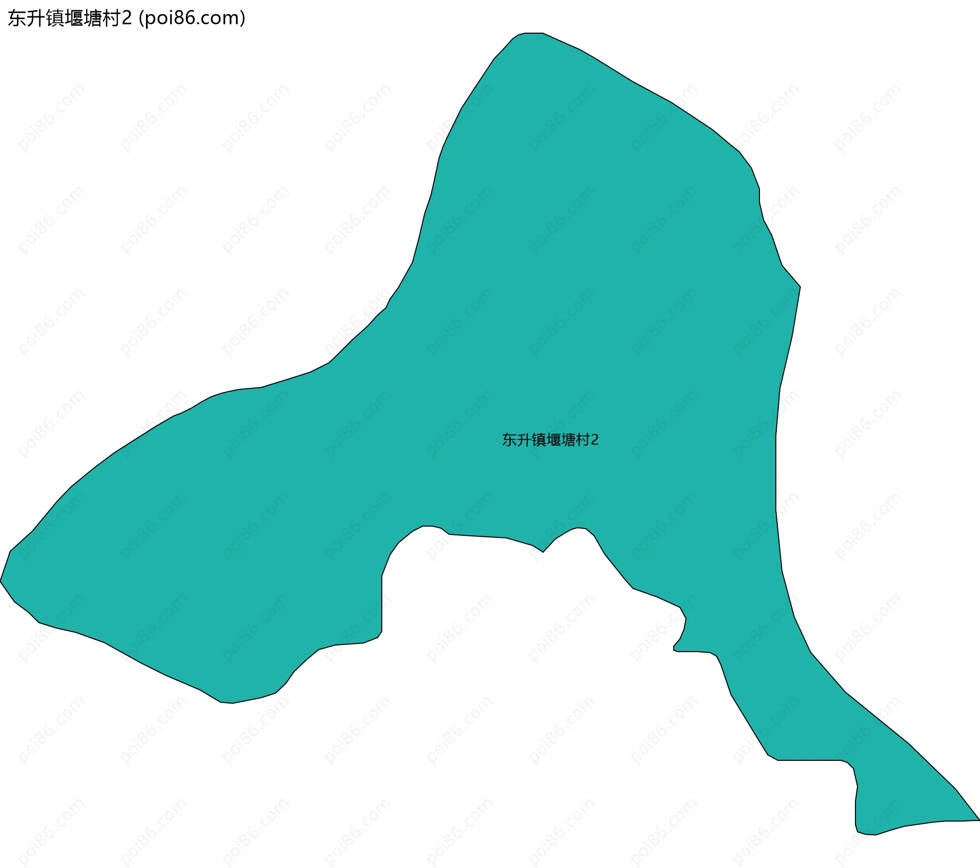 东升镇堰塘村2边界地图