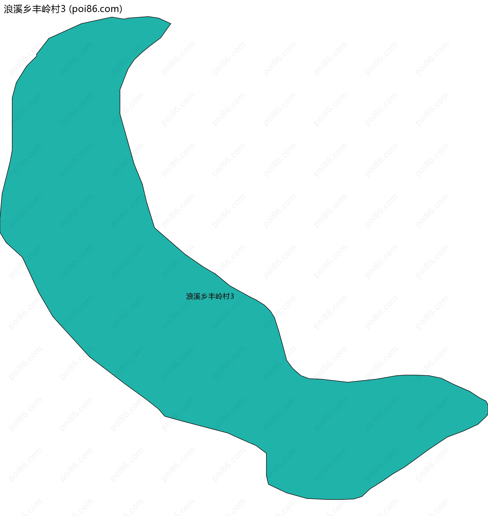 浪溪乡丰岭村3边界地图