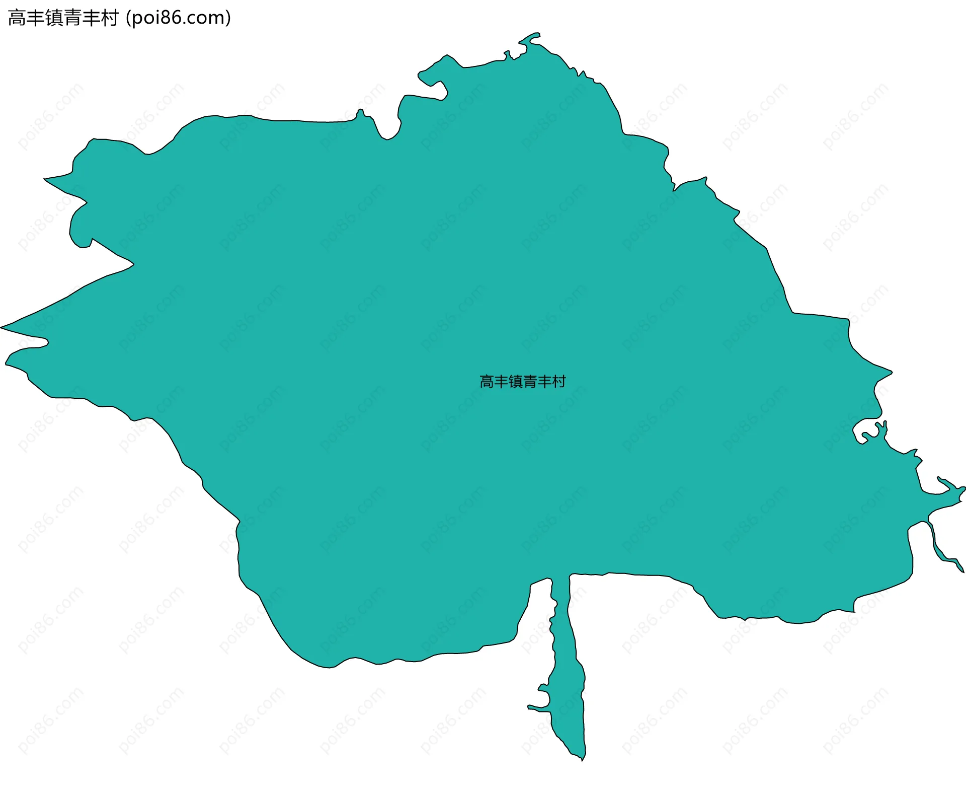 高丰镇青丰村边界地图