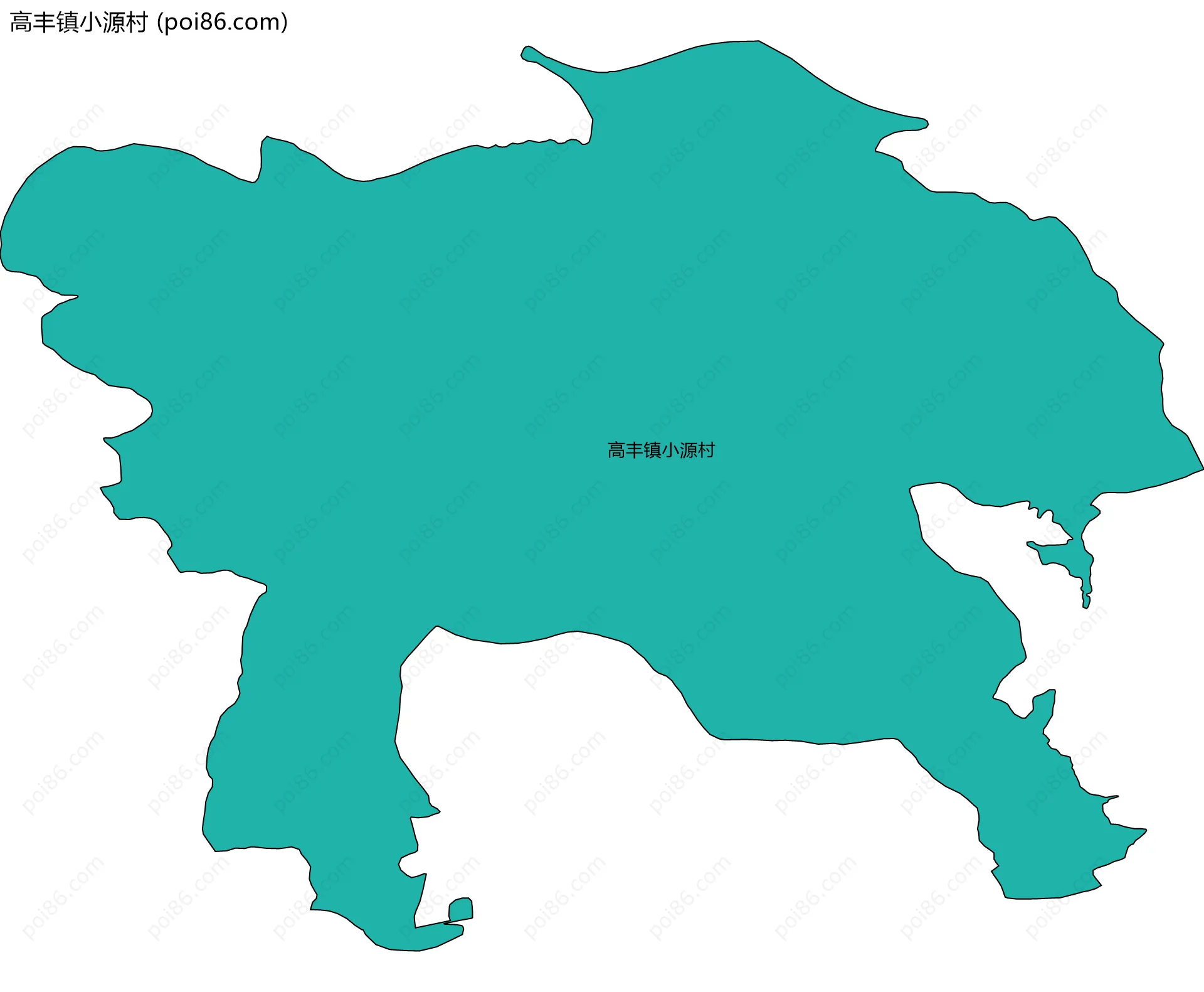 高丰镇小源村边界地图