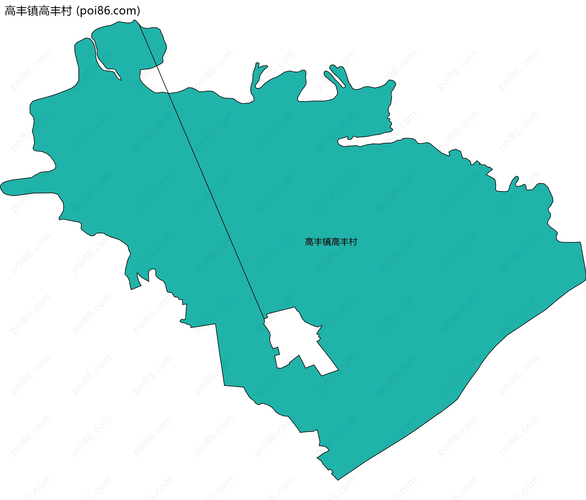 高丰镇高丰村边界地图