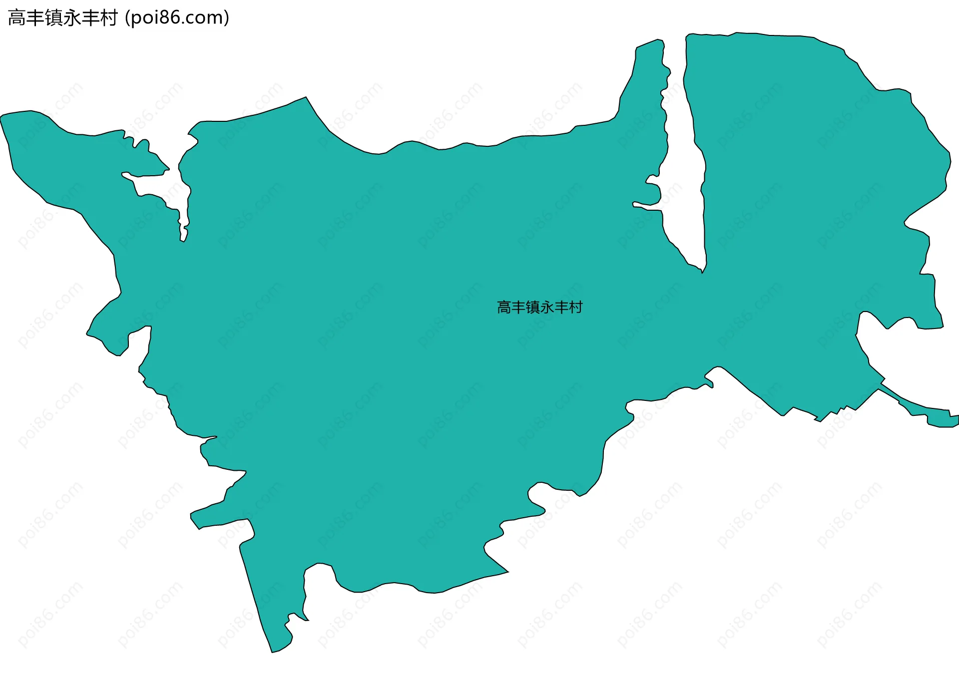 高丰镇永丰村边界地图