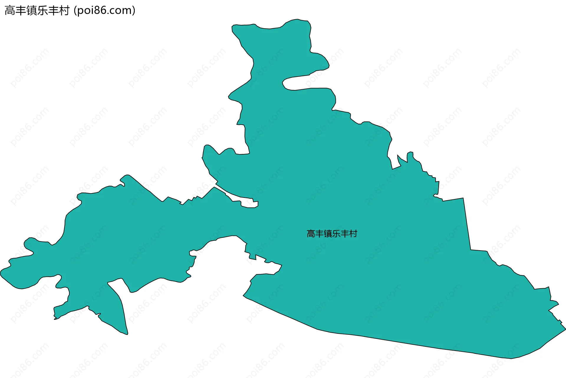 高丰镇乐丰村边界地图