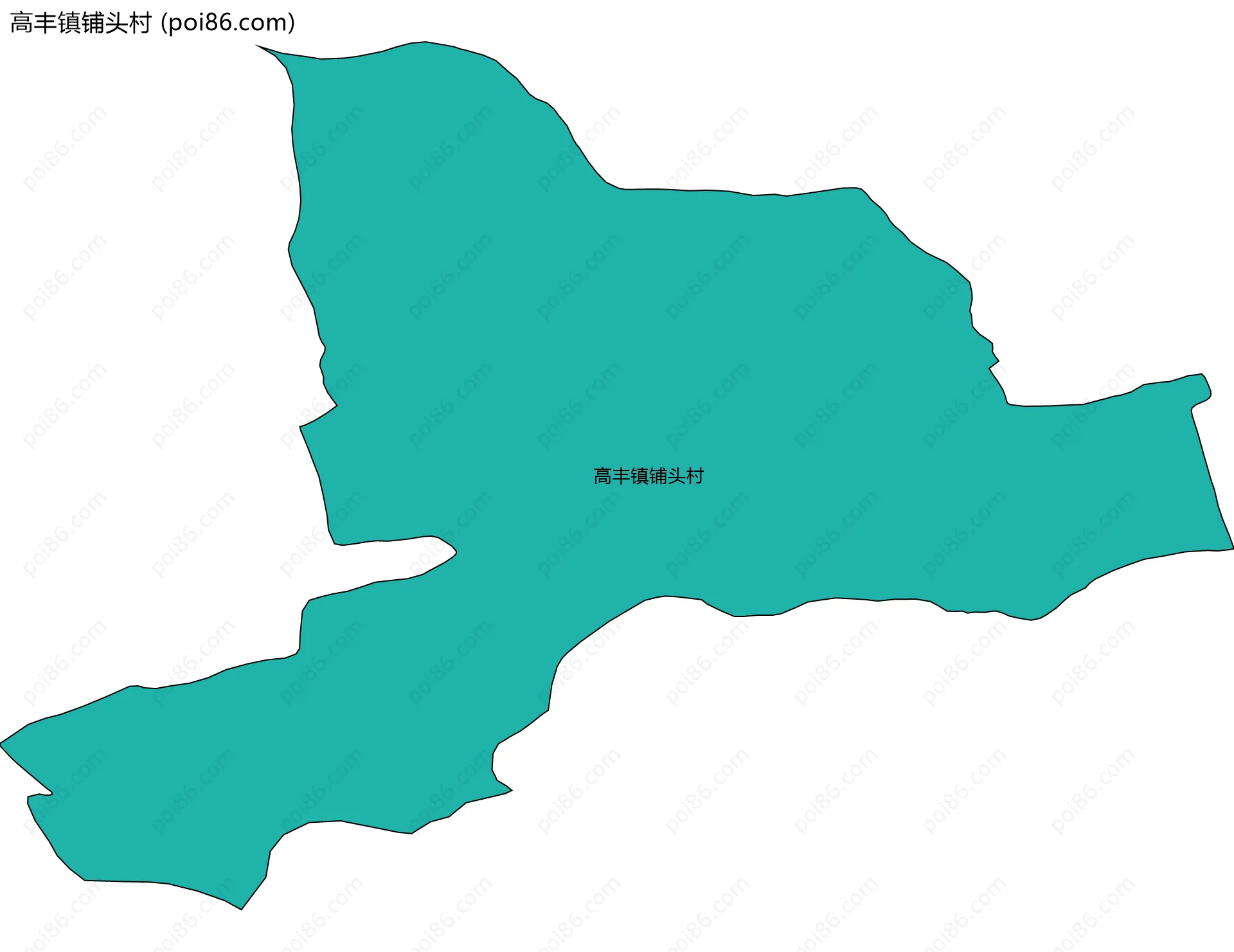 高丰镇铺头村边界地图
