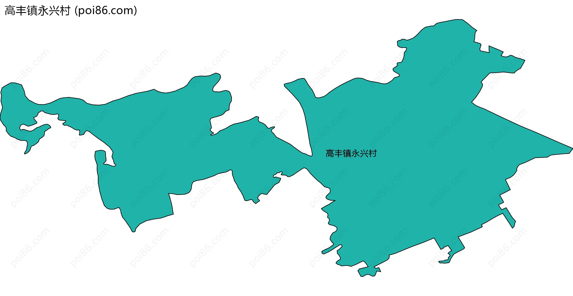 高丰镇永兴村边界地图